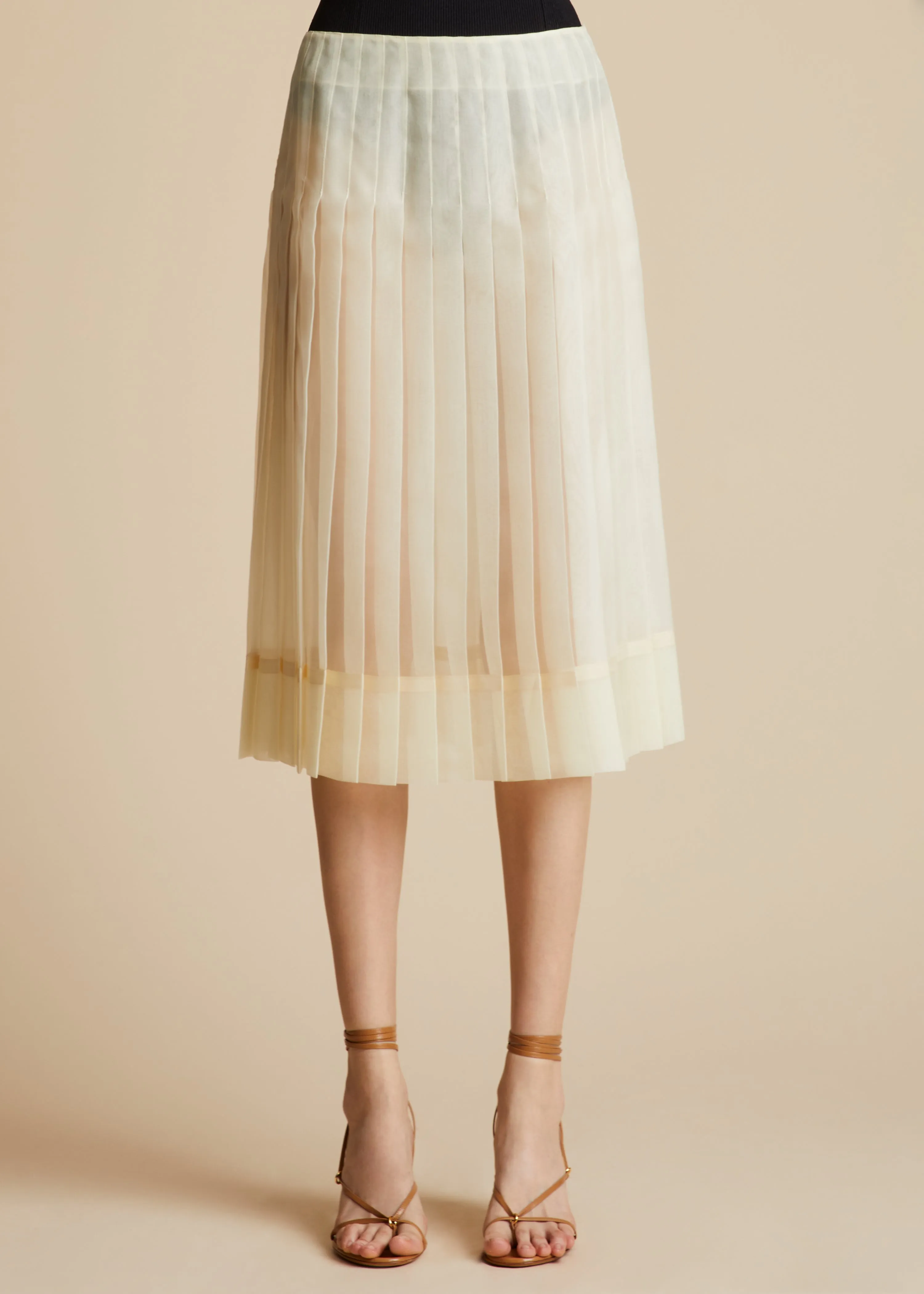 The Tudi Skirt in Cream sold by KHAITE product image thumbnail 2