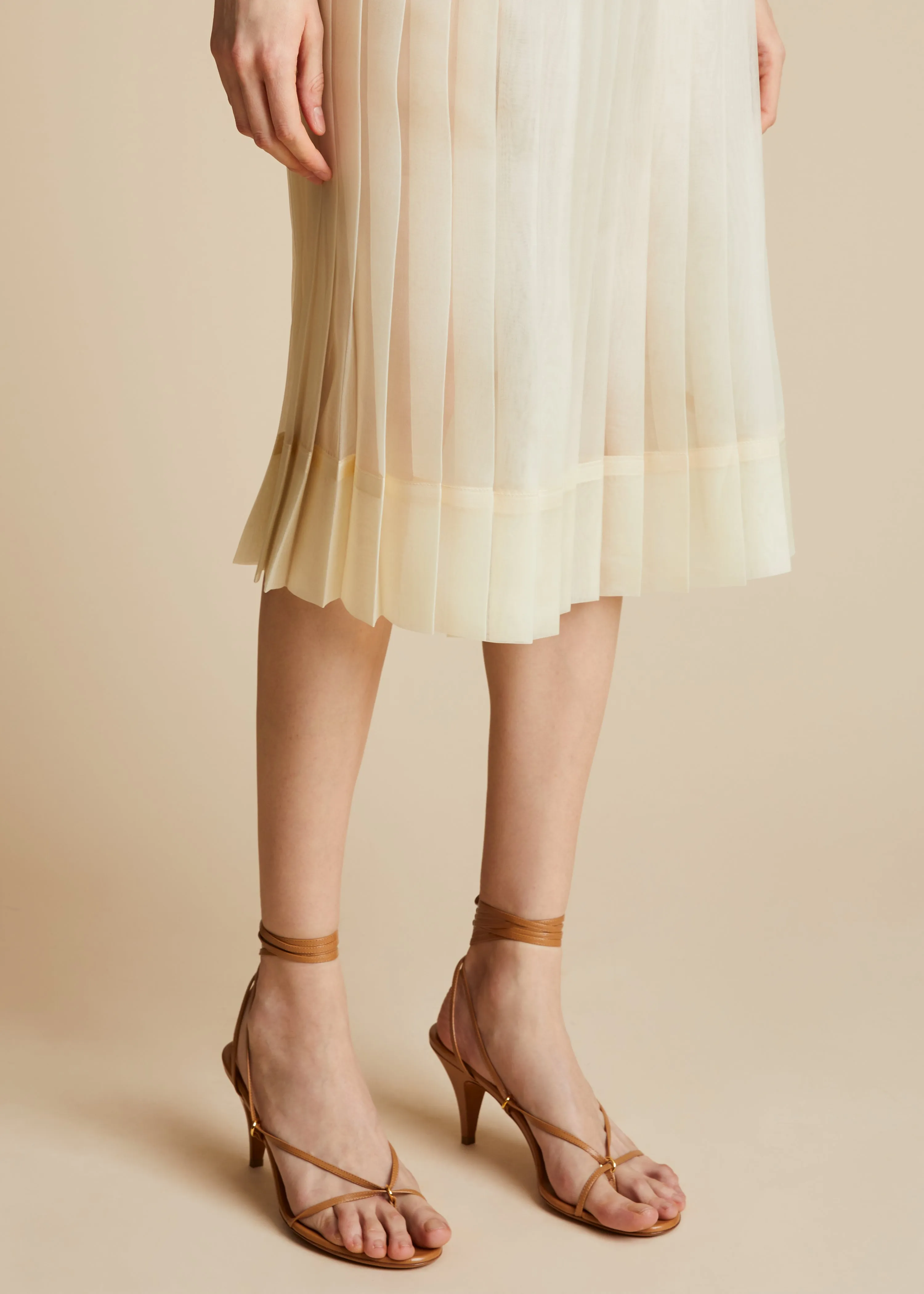 The Tudi Skirt in Cream sold by KHAITE product image thumbnail 4