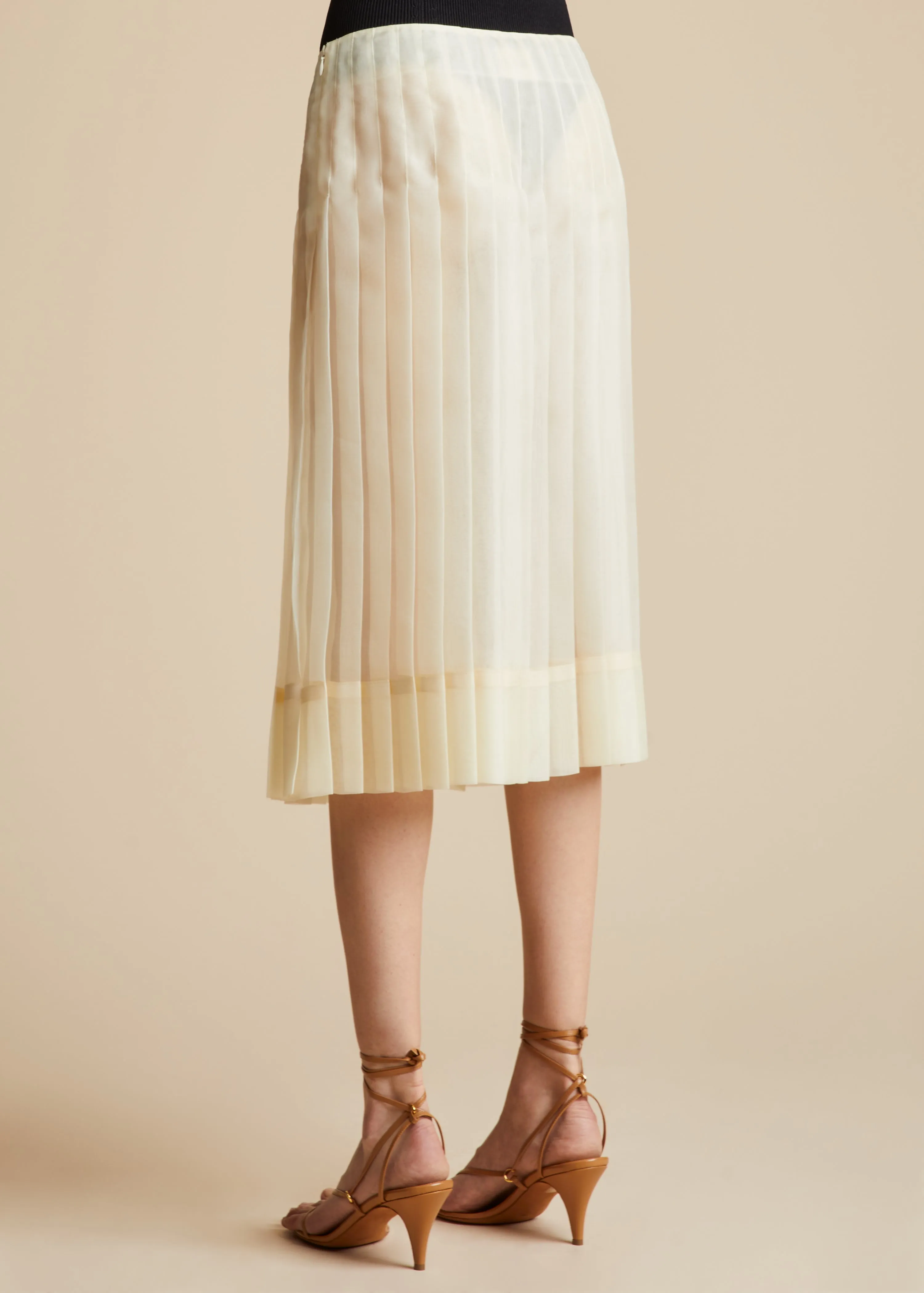 The Tudi Skirt in Cream sold by KHAITE product image thumbnail 3