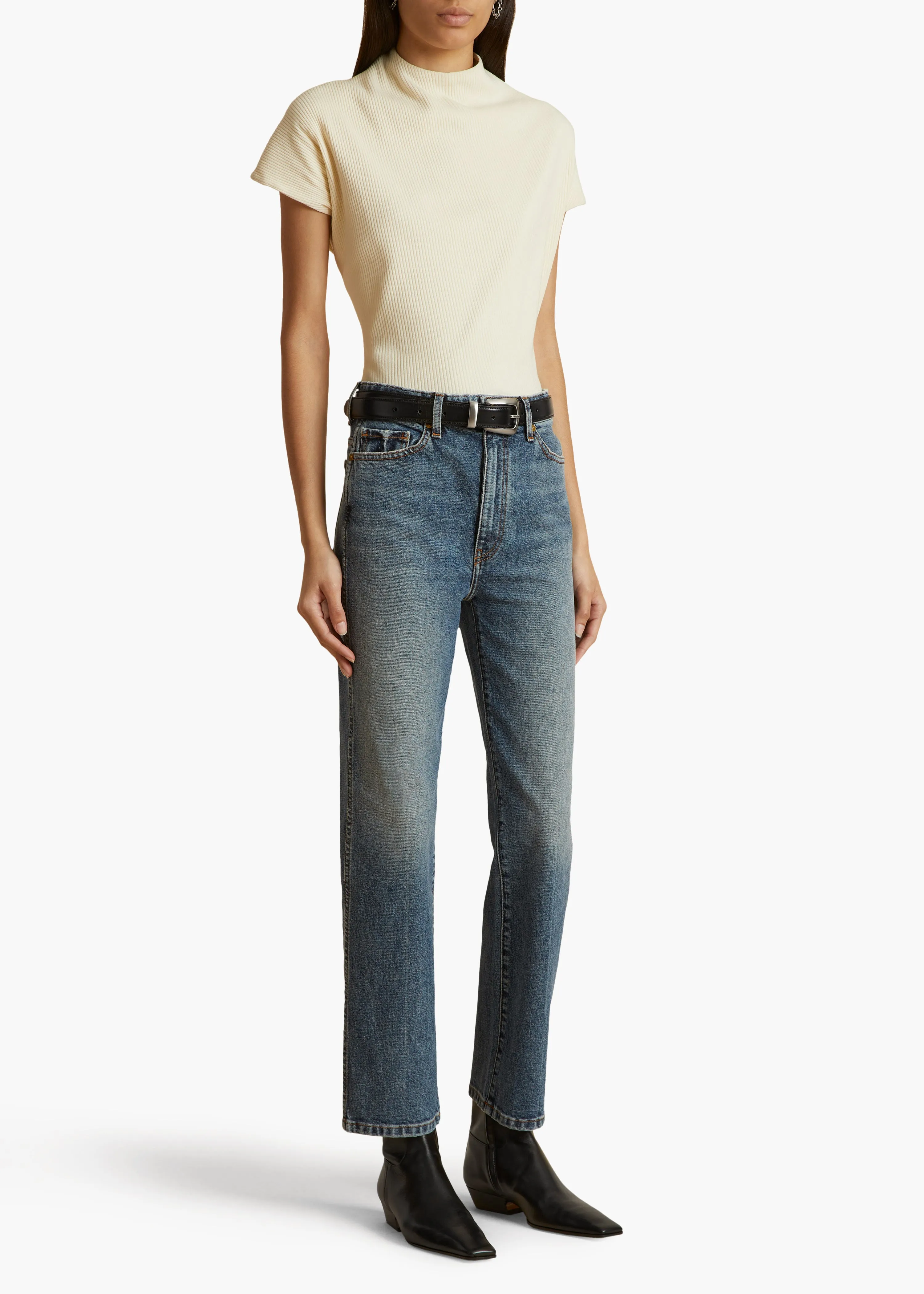 Marfa Ankle Boot in Black Leather sold by KHAITE product image thumbnail 4