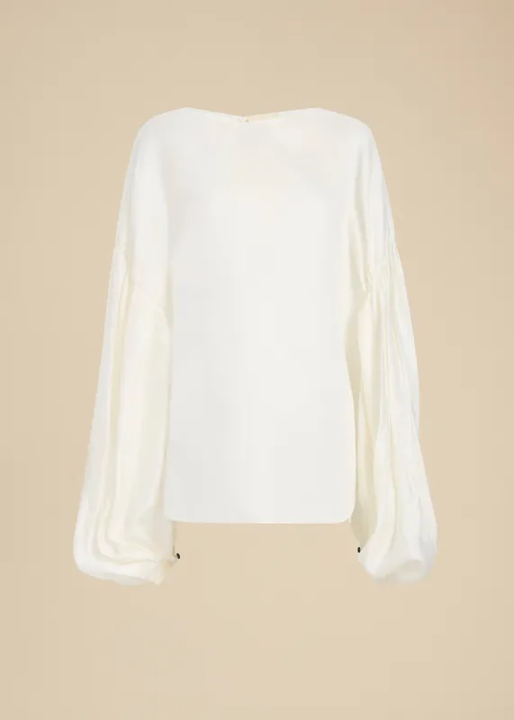 Quico Top in Chalk sold by KHAITE