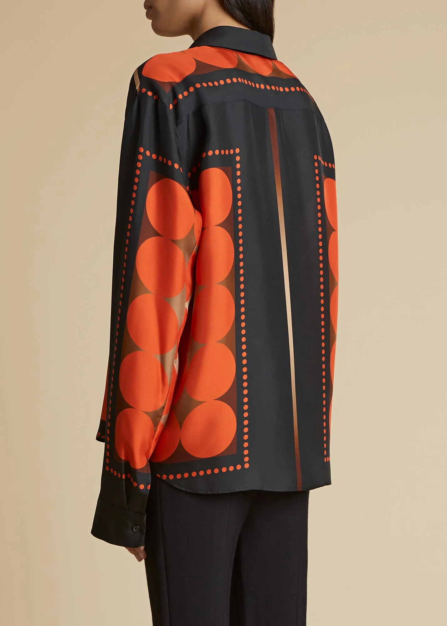 Argo Top in Orange Multi sold by KHAITE product image thumbnail 4