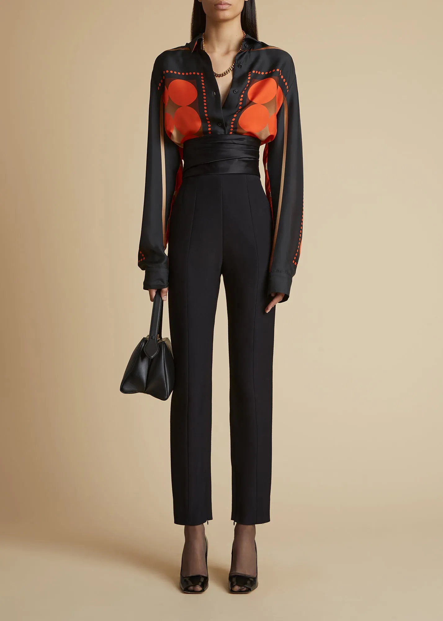 Argo Top in Orange Multi sold by KHAITE product image thumbnail 2