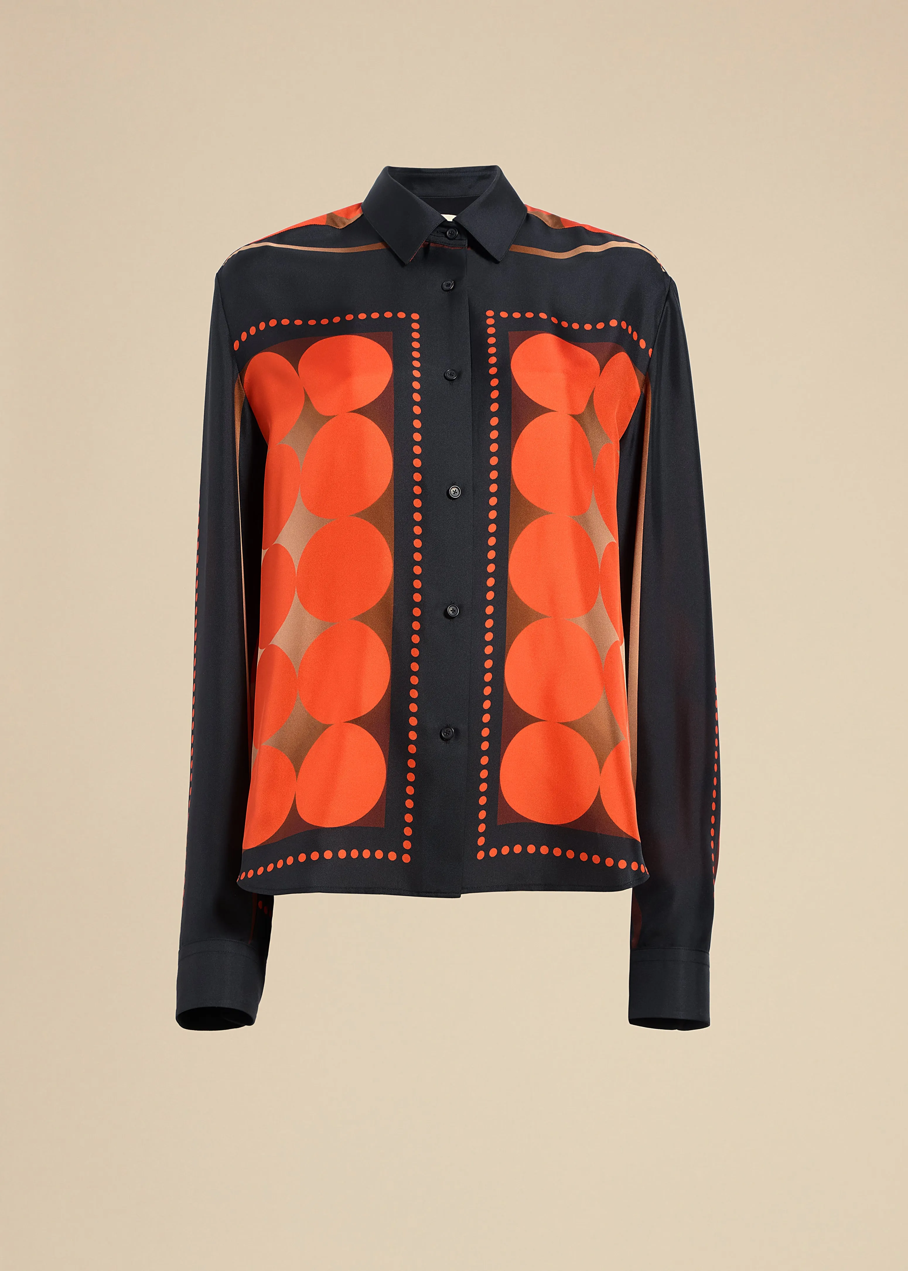 Argo Top in Orange Multi sold by KHAITE