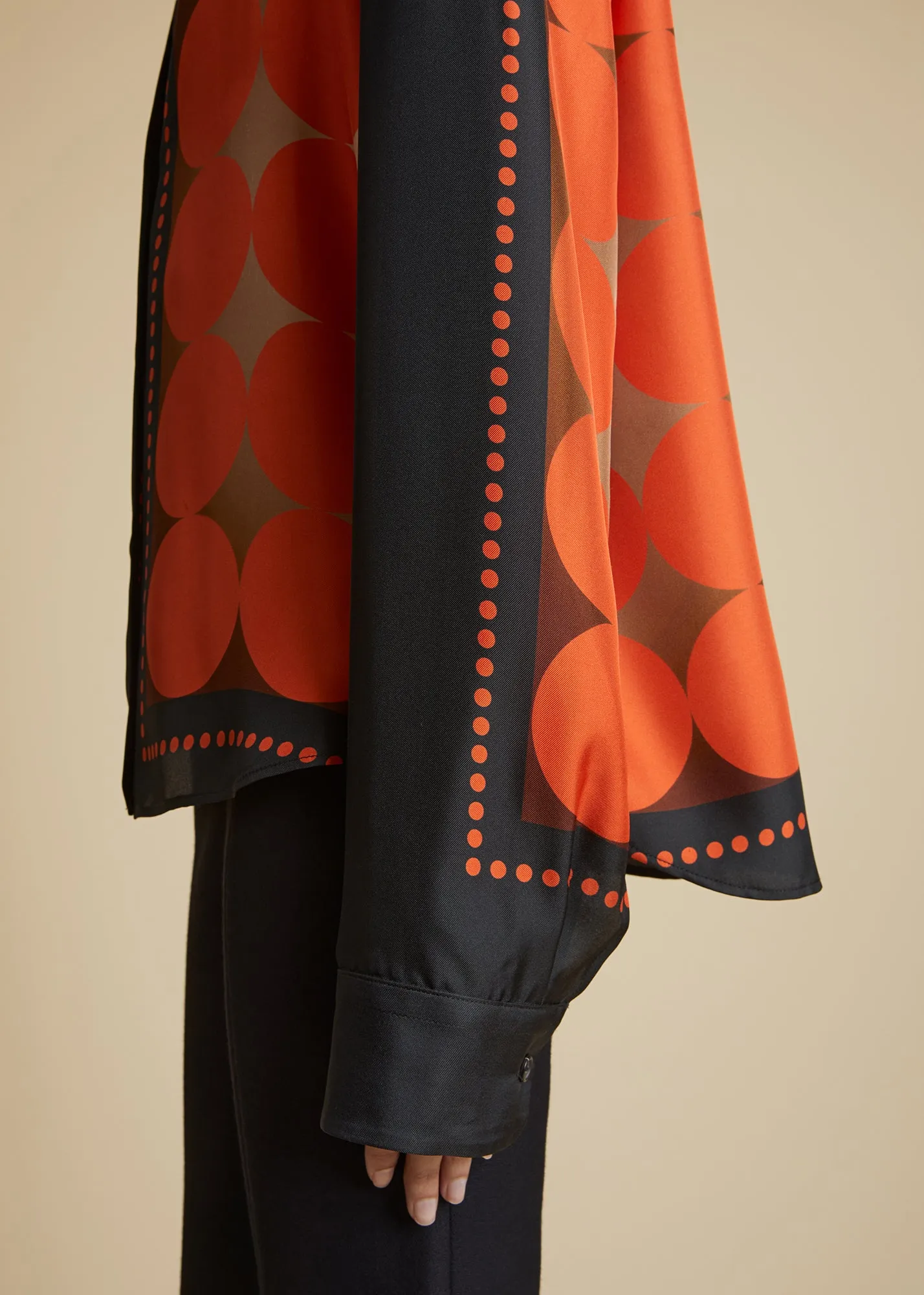 Argo Top in Orange Multi sold by KHAITE product image thumbnail 5