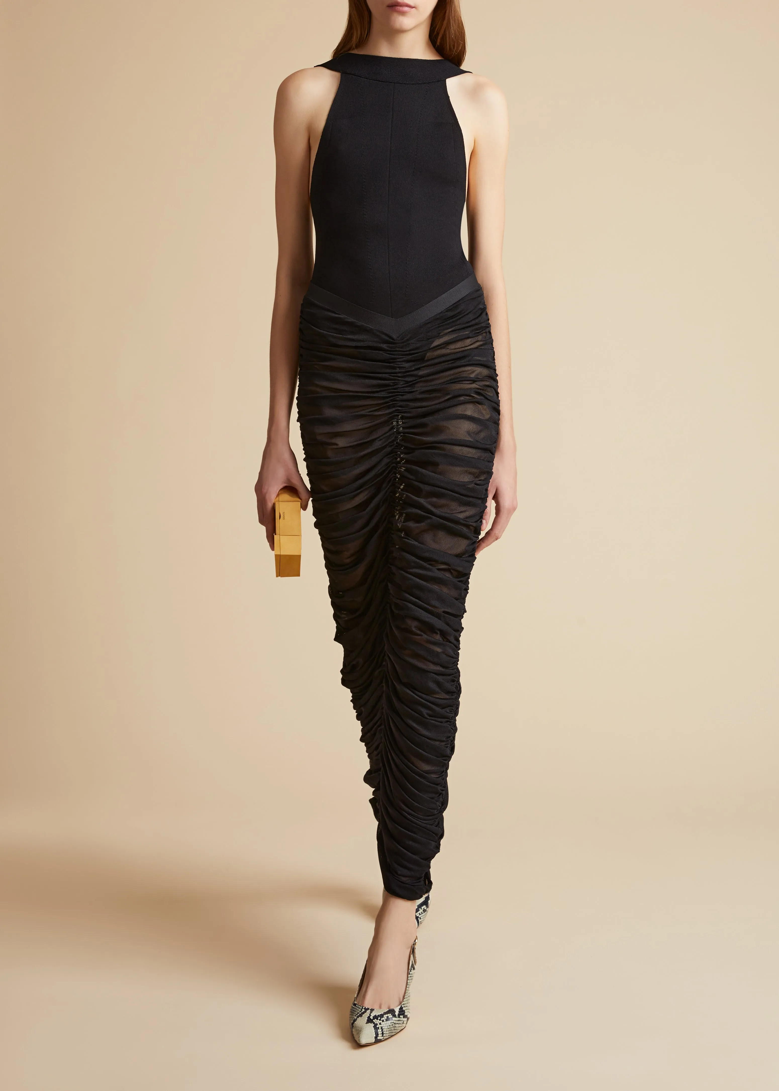 Laure Skirt in Black sold by KHAITE product image thumbnail 2