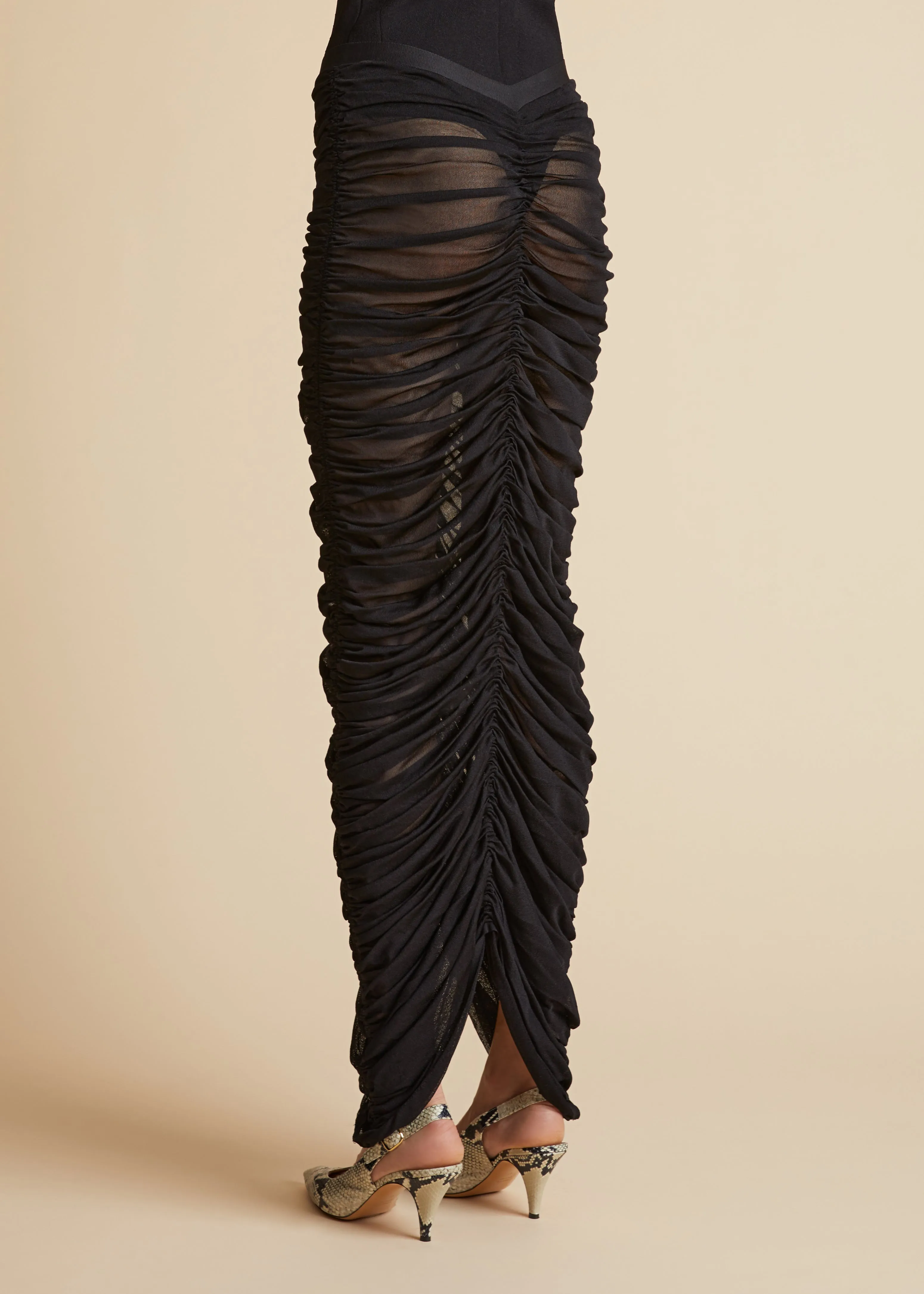 Laure Skirt in Black sold by KHAITE product image thumbnail 4