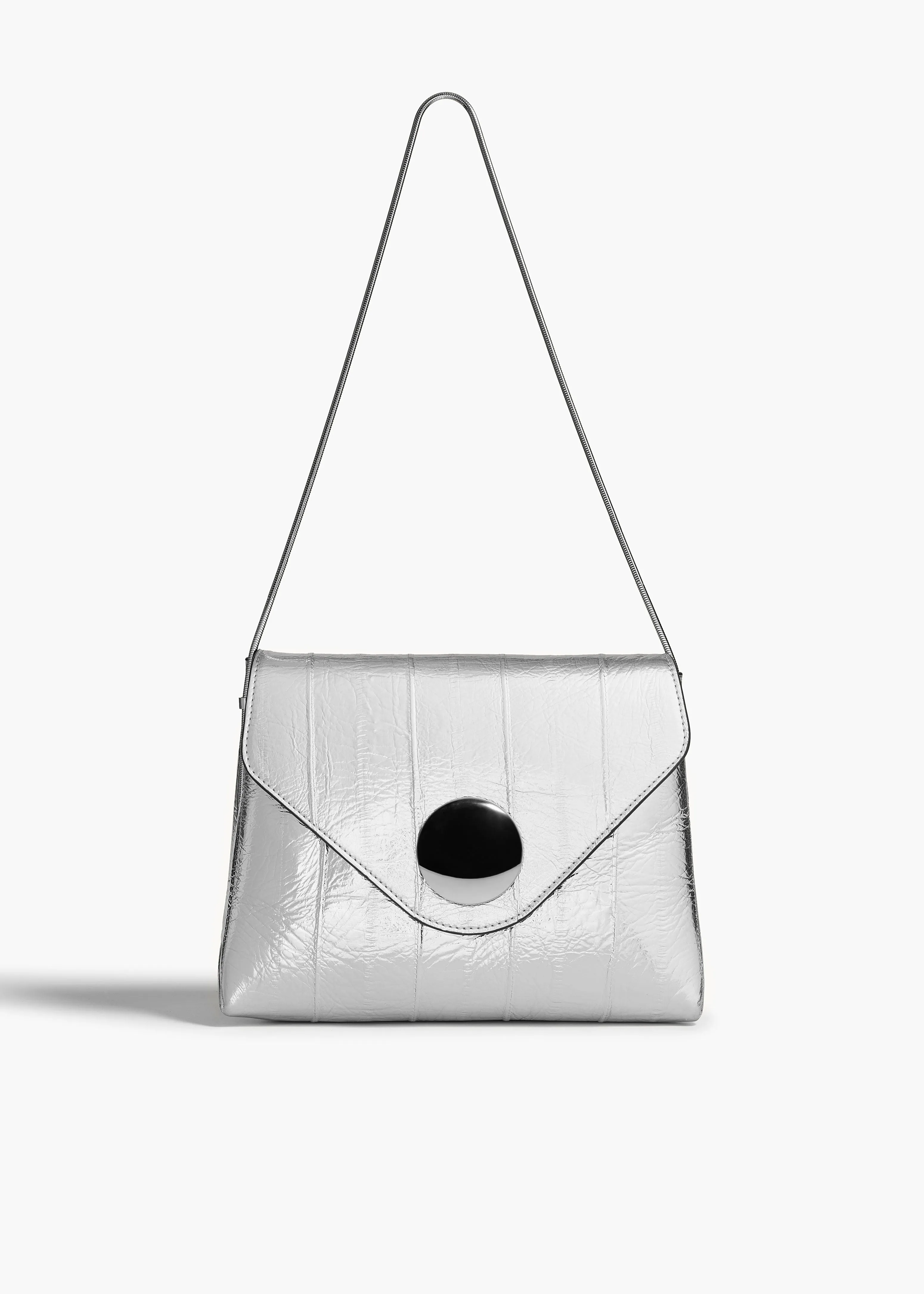 Bobbi Bag in Silver Eel Leather sold by KHAITE