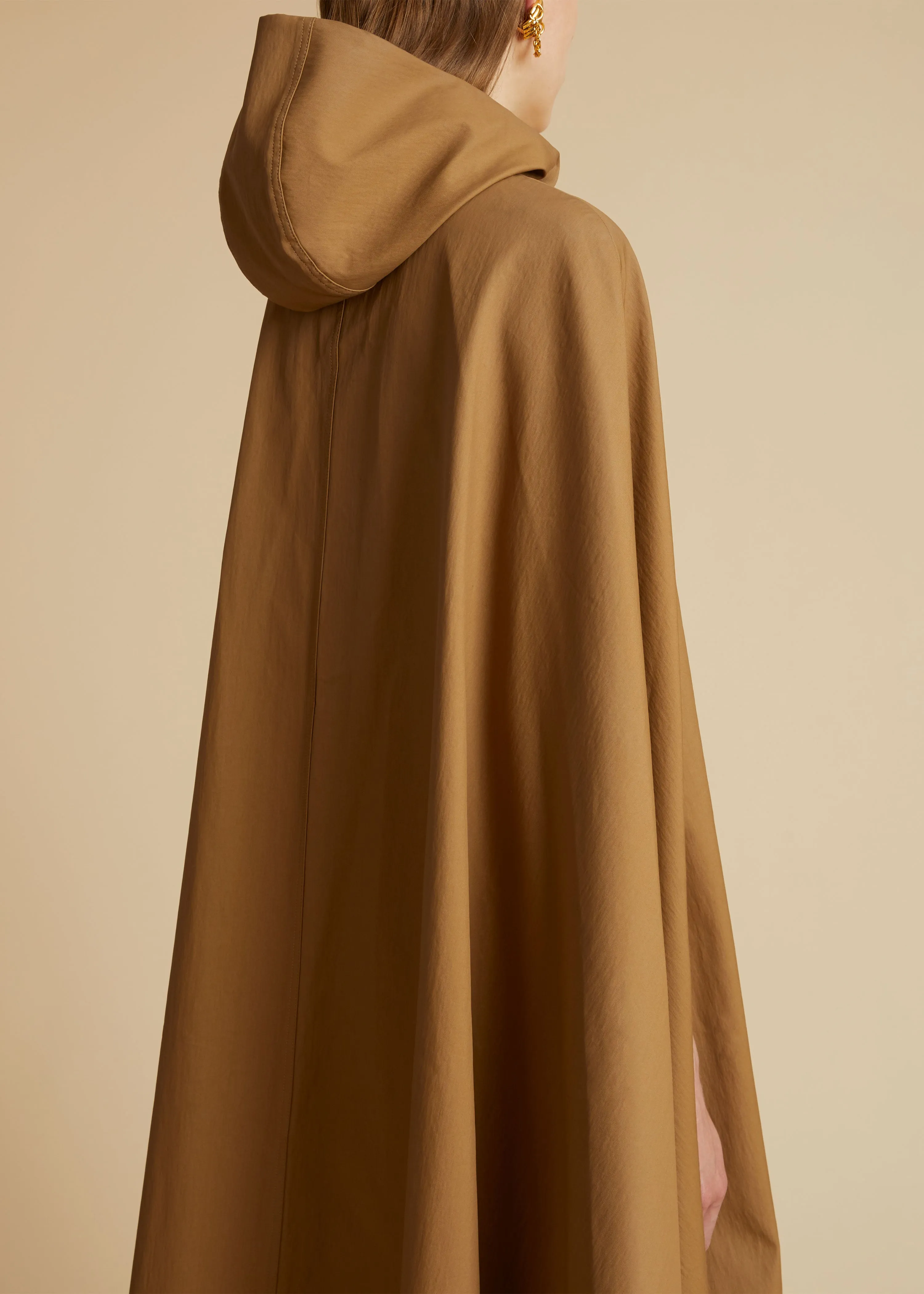 The Roygen Cape in Khaki sold by KHAITE product image thumbnail 5