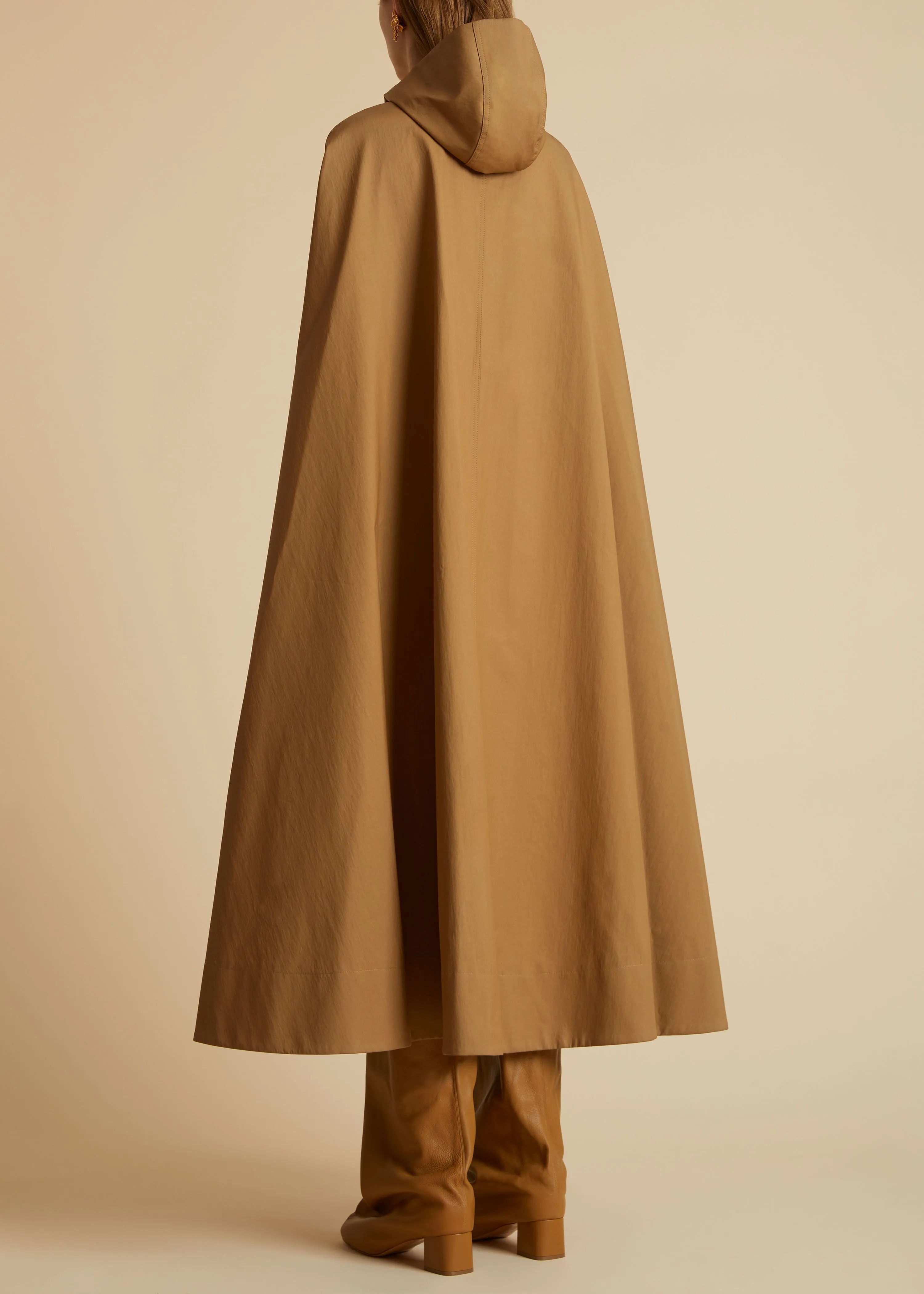 The Roygen Cape in Khaki sold by KHAITE product image thumbnail 3