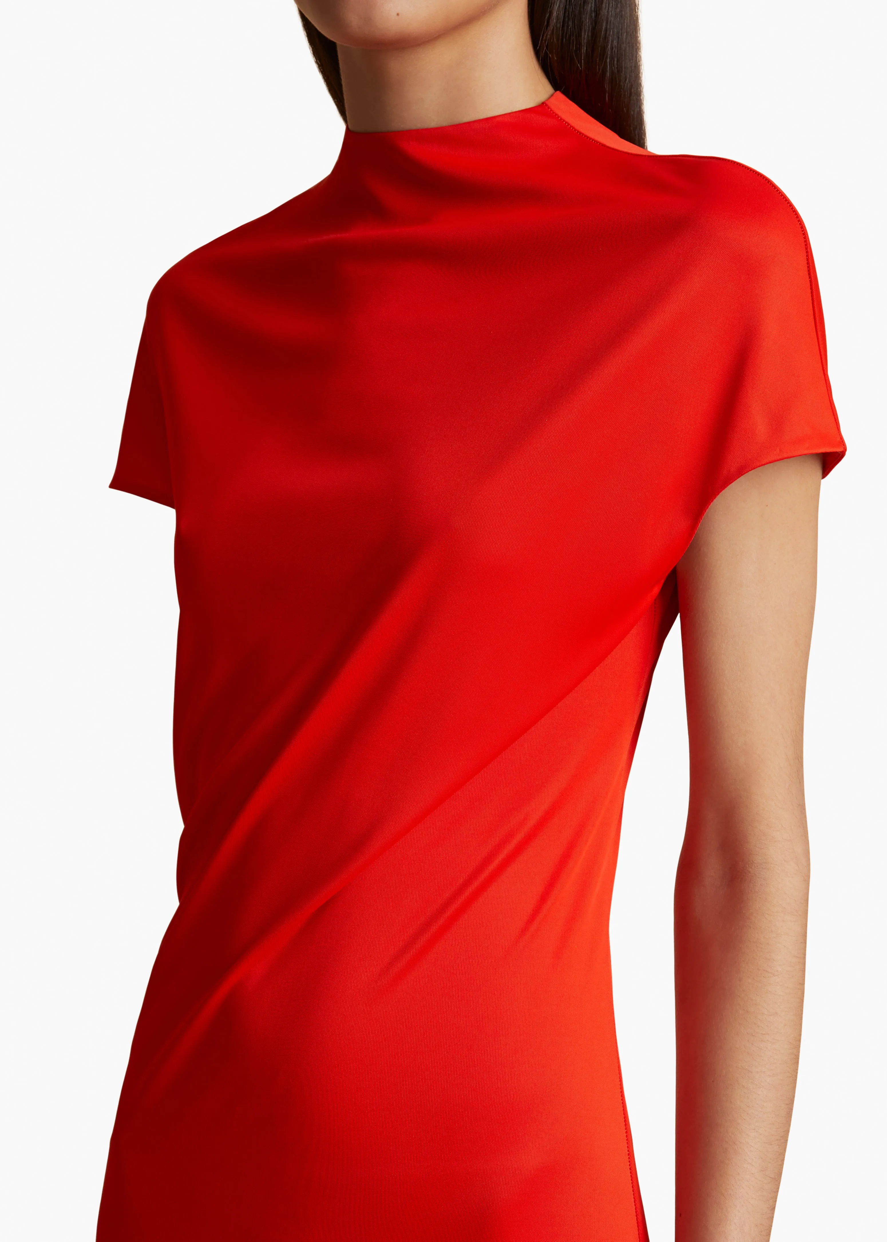 Yenza Dress in Fire Red sold by KHAITE product image thumbnail 5