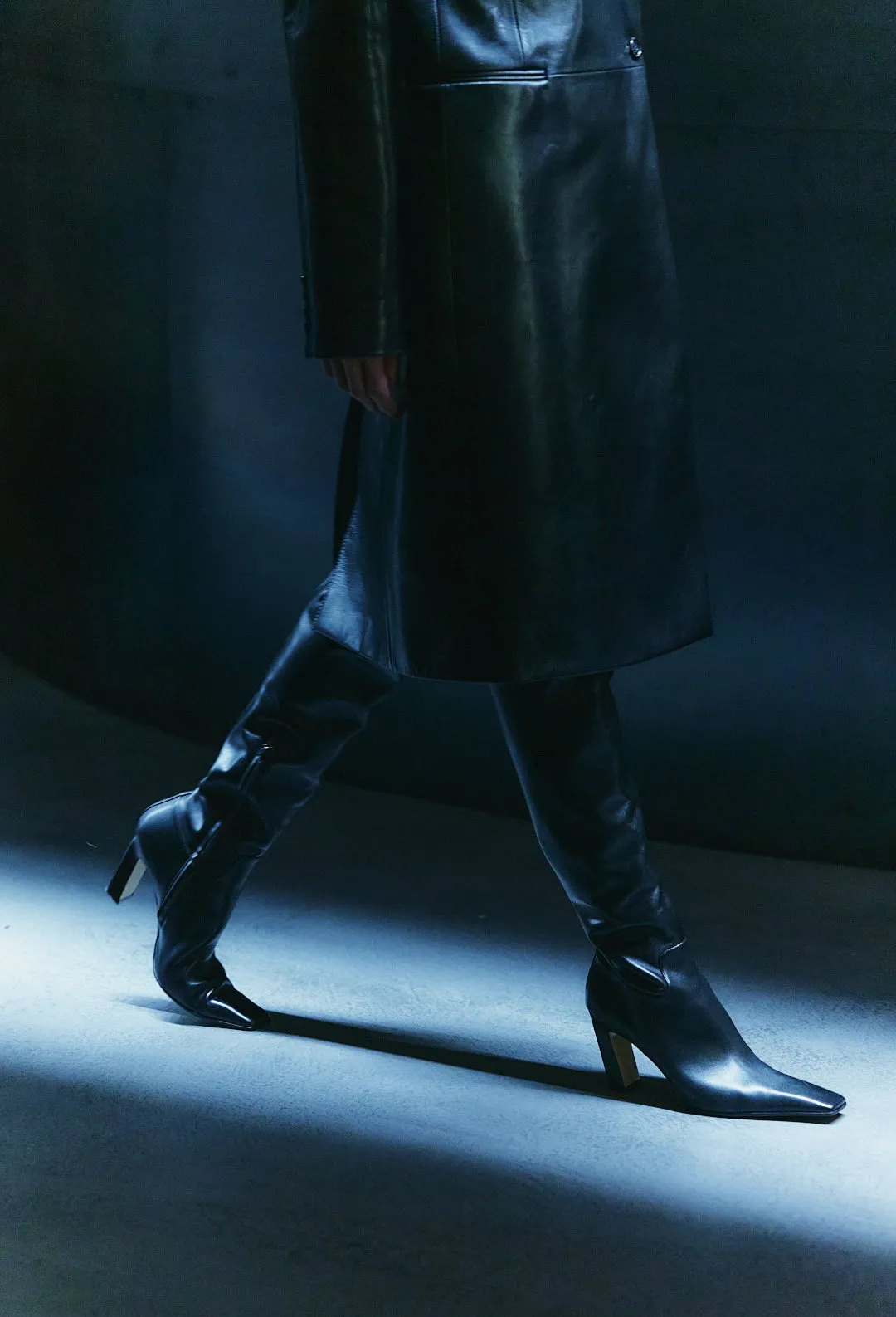 Marfa Over-the-Knee High Boot in Black Leather sold by KHAITE product image thumbnail 5