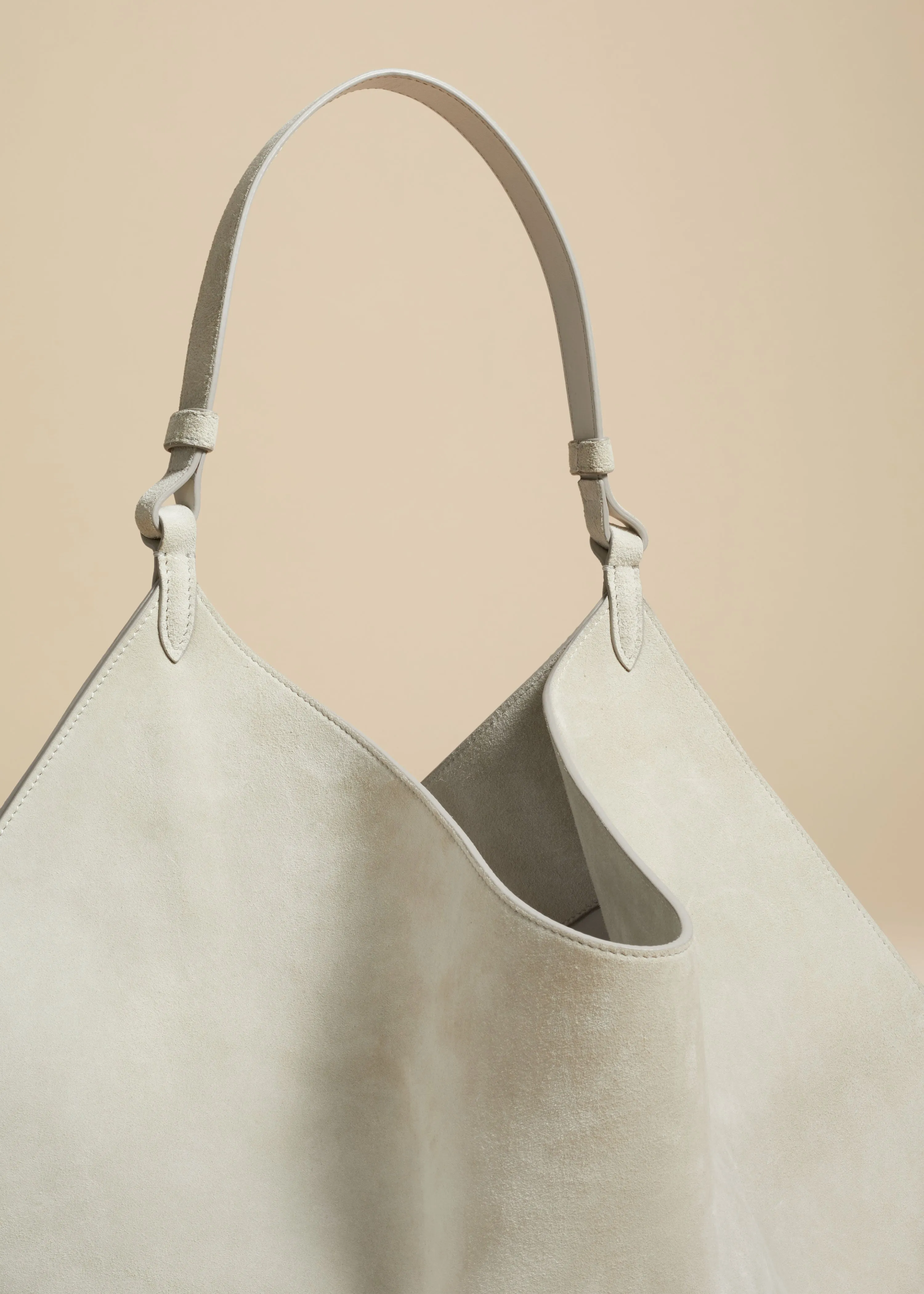 The Medium Lotus Tote in Grey Suede sold by KHAITE product image thumbnail 4