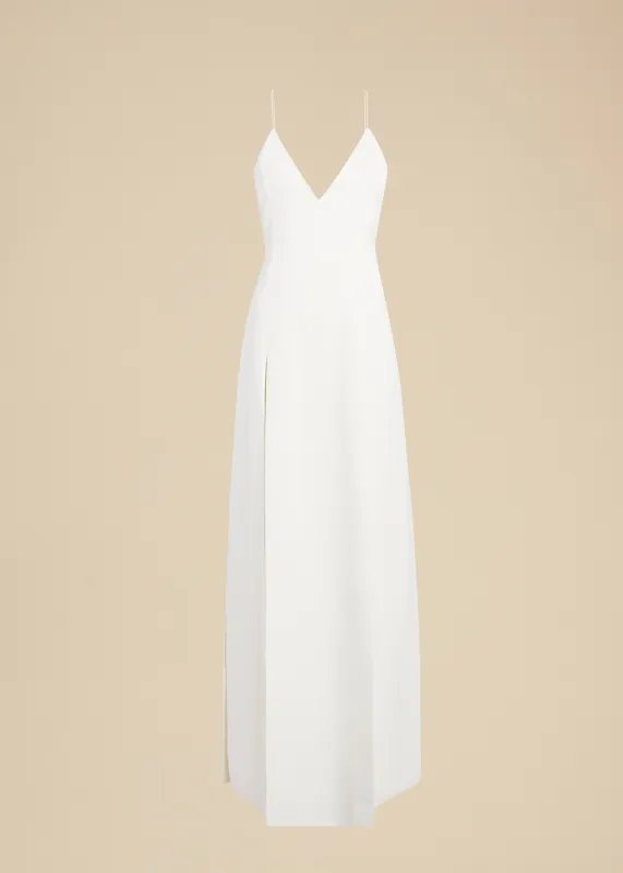 Nonya Dress in Chalk sold by KHAITE