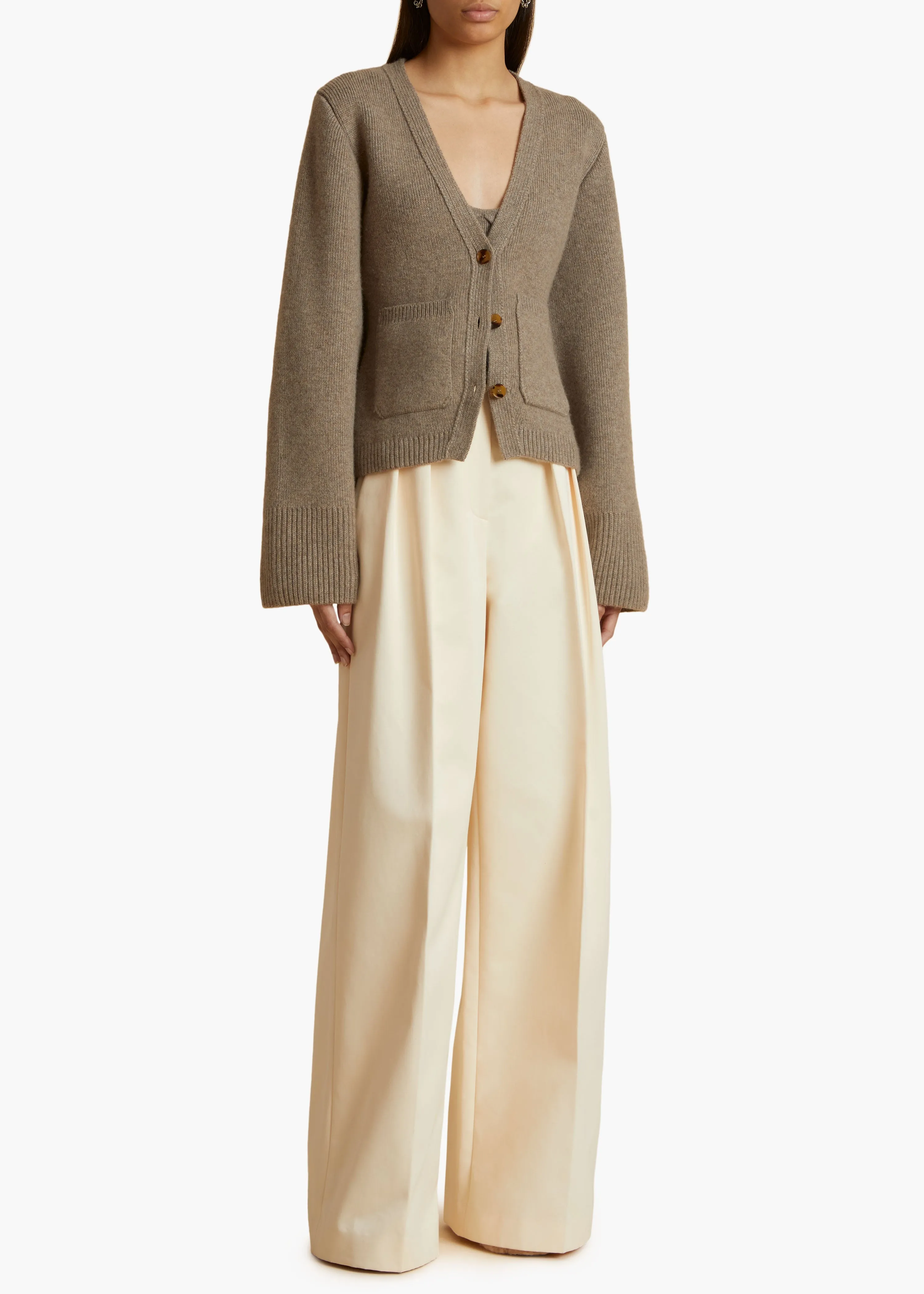 Scarlet Cardigan in Barley sold by KHAITE product image thumbnail 2