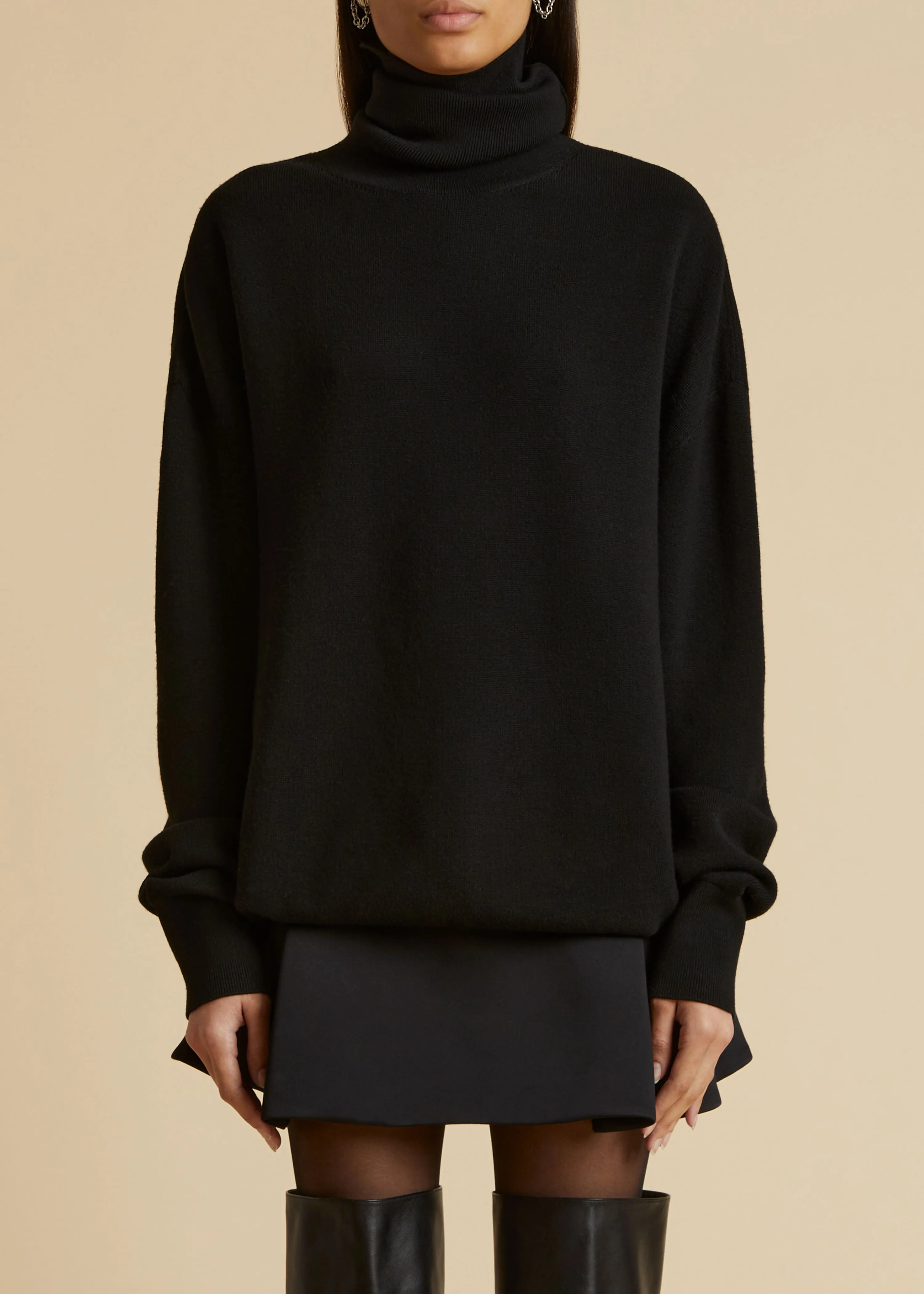The Esmane Sweater in Black sold by KHAITE product image thumbnail 2