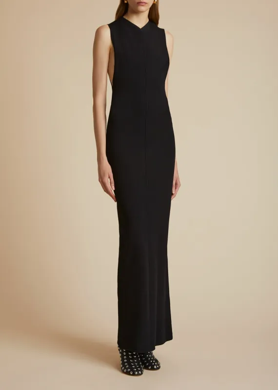 The Teri Dress in Black sold by KHAITE