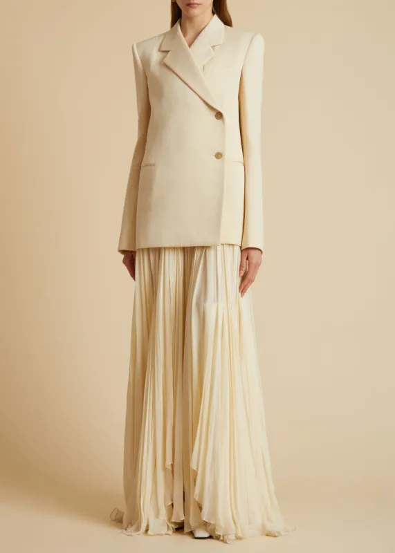 The Otero Blazer in Bone sold by KHAITE