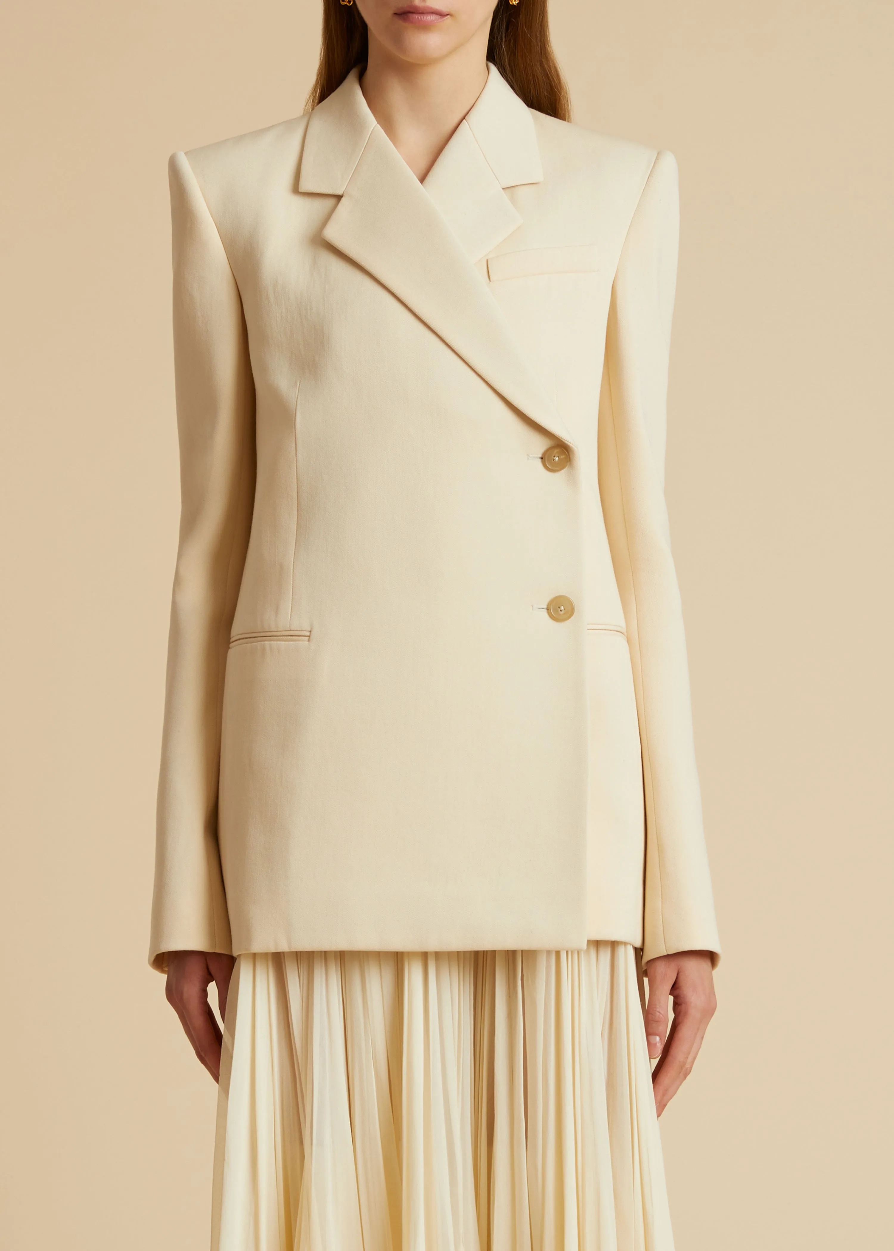 The Otero Blazer in Bone sold by KHAITE product image thumbnail 2