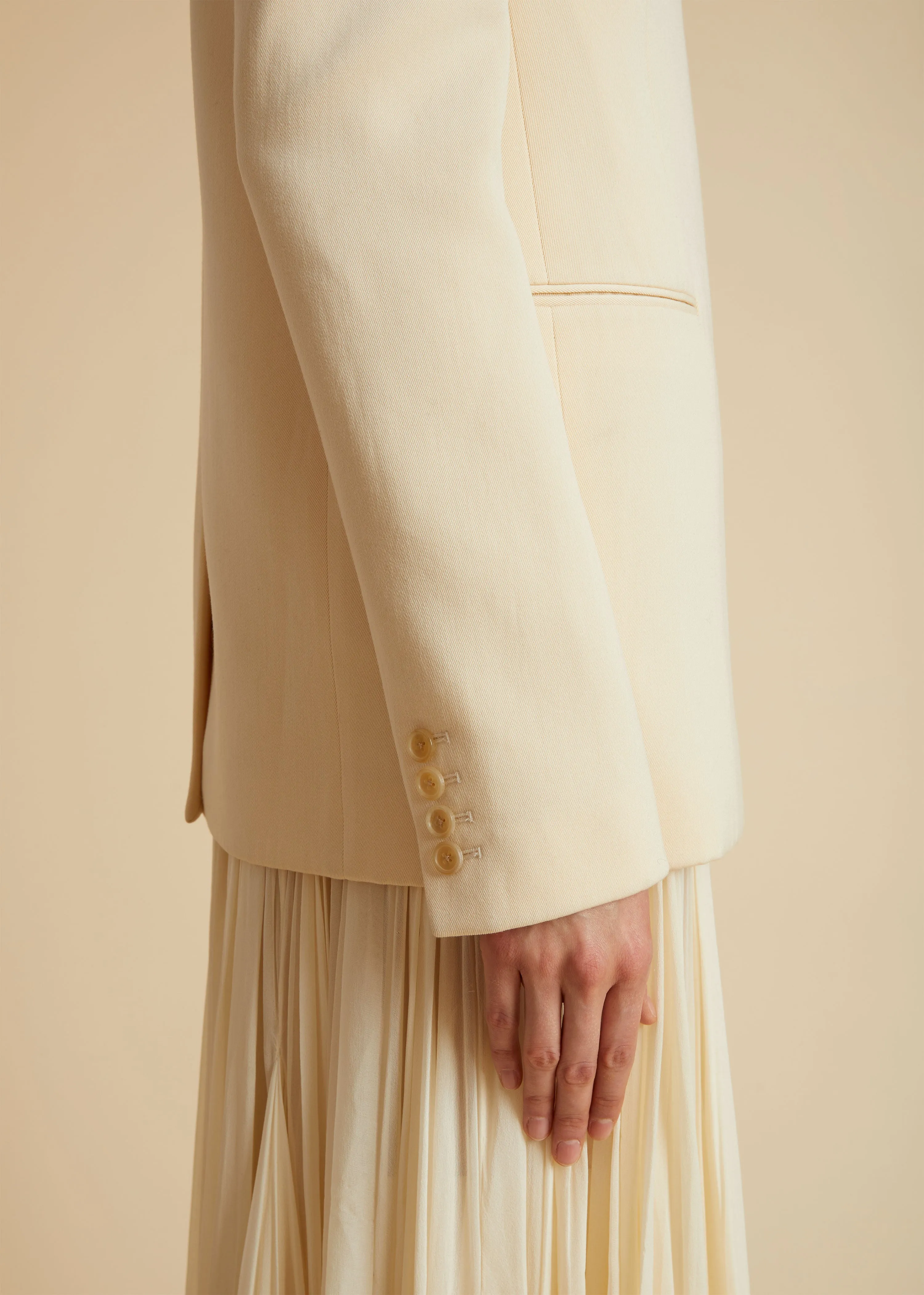 The Otero Blazer in Bone sold by KHAITE product image thumbnail 4