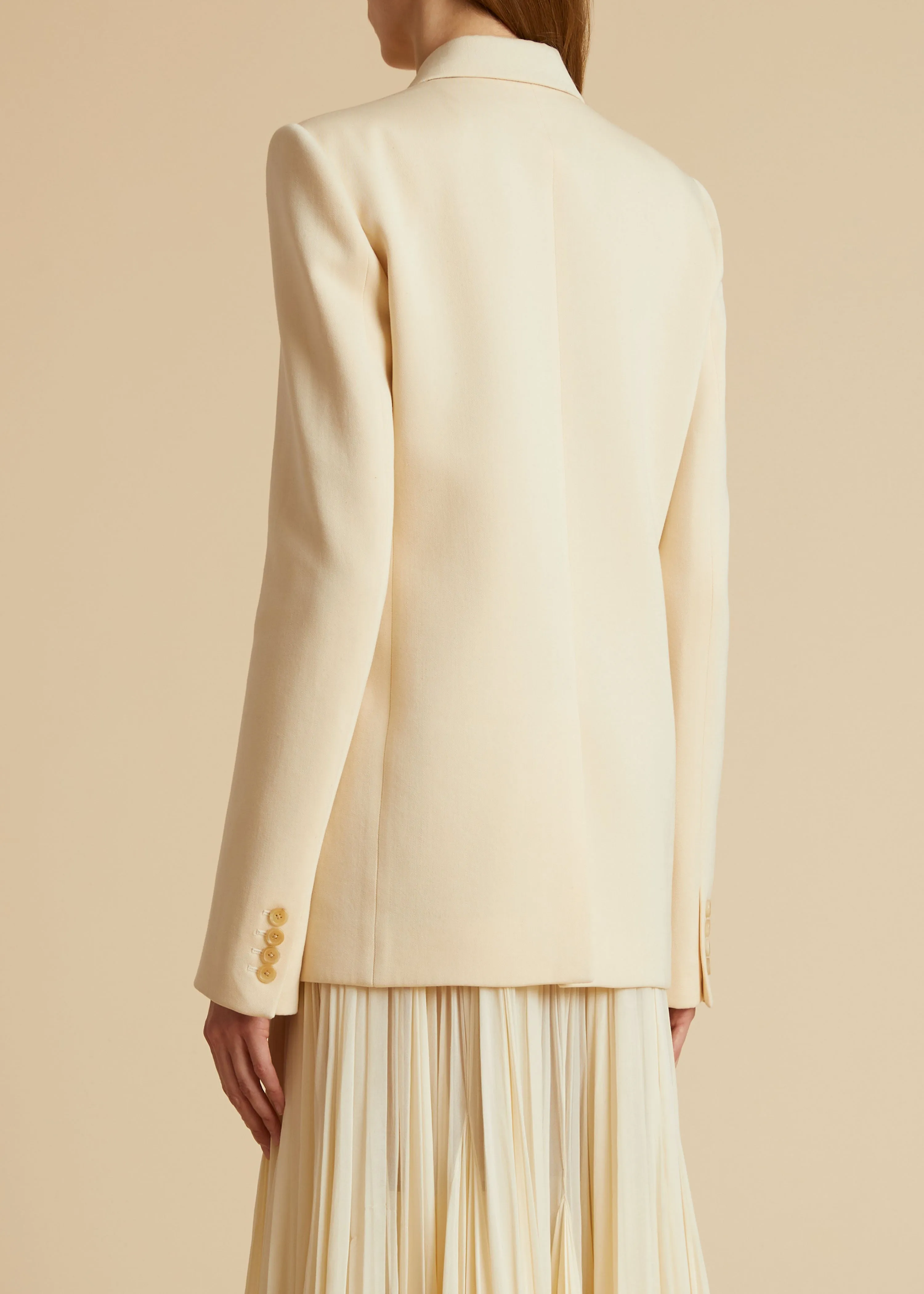 The Otero Blazer in Bone sold by KHAITE product image thumbnail 3