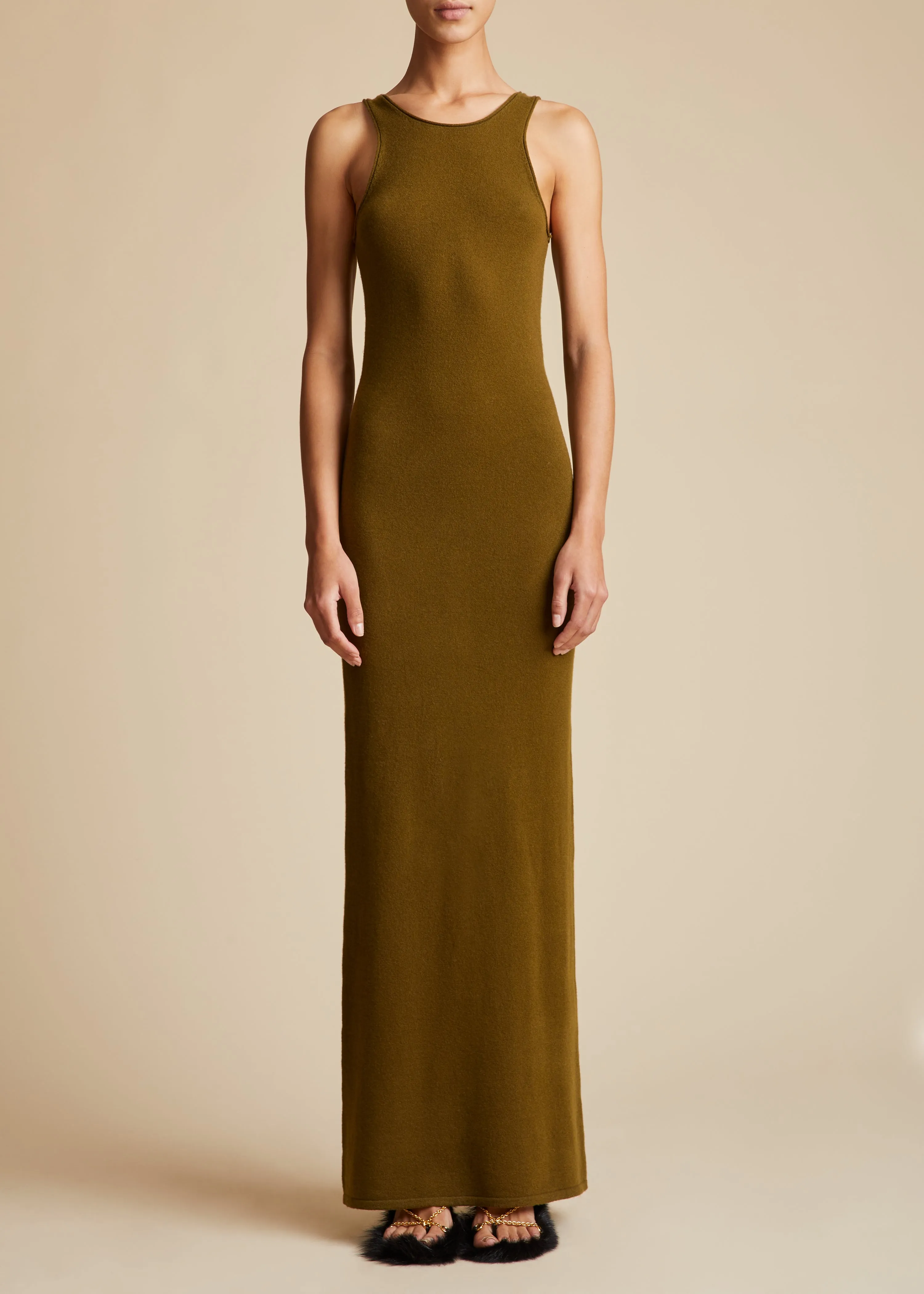The Jaime Dress in Avocado sold by KHAITE product image thumbnail 2