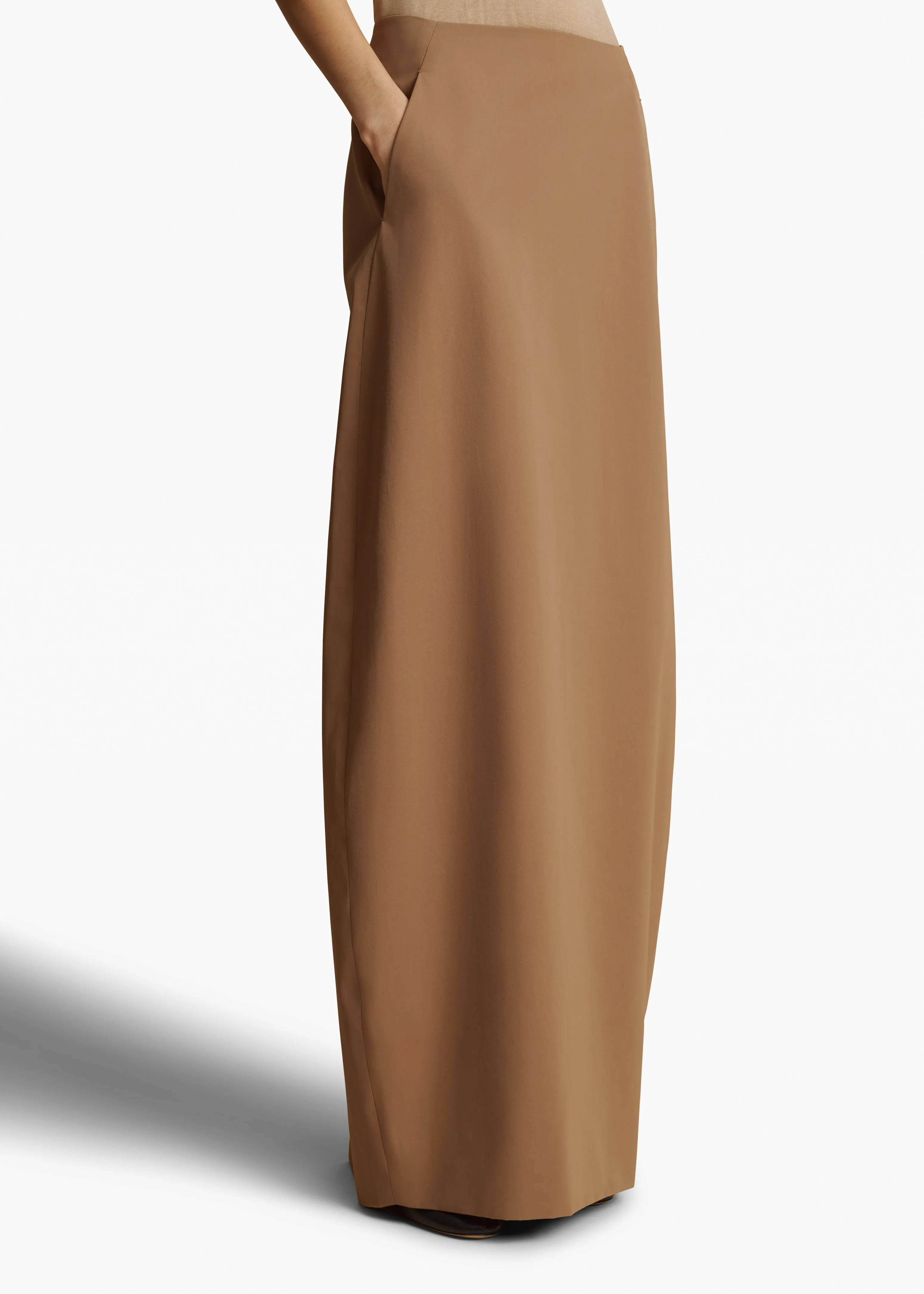 Lauson Skirt in Khaki sold by KHAITE product image thumbnail 3