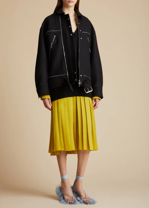 The Herman Jacket in Black sold by KHAITE