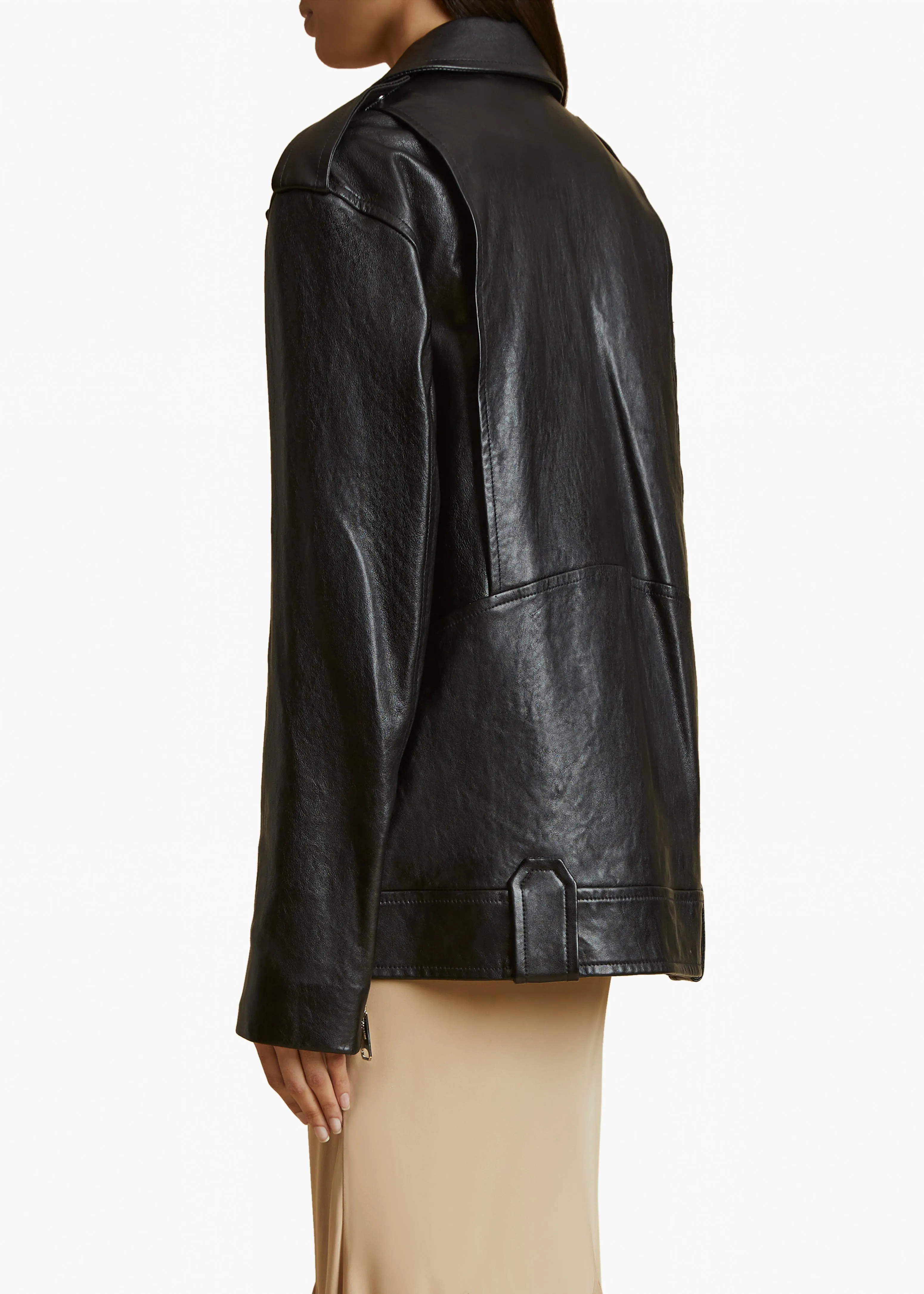Hanson Jacket in Black Leather sold by KHAITE product image thumbnail 4