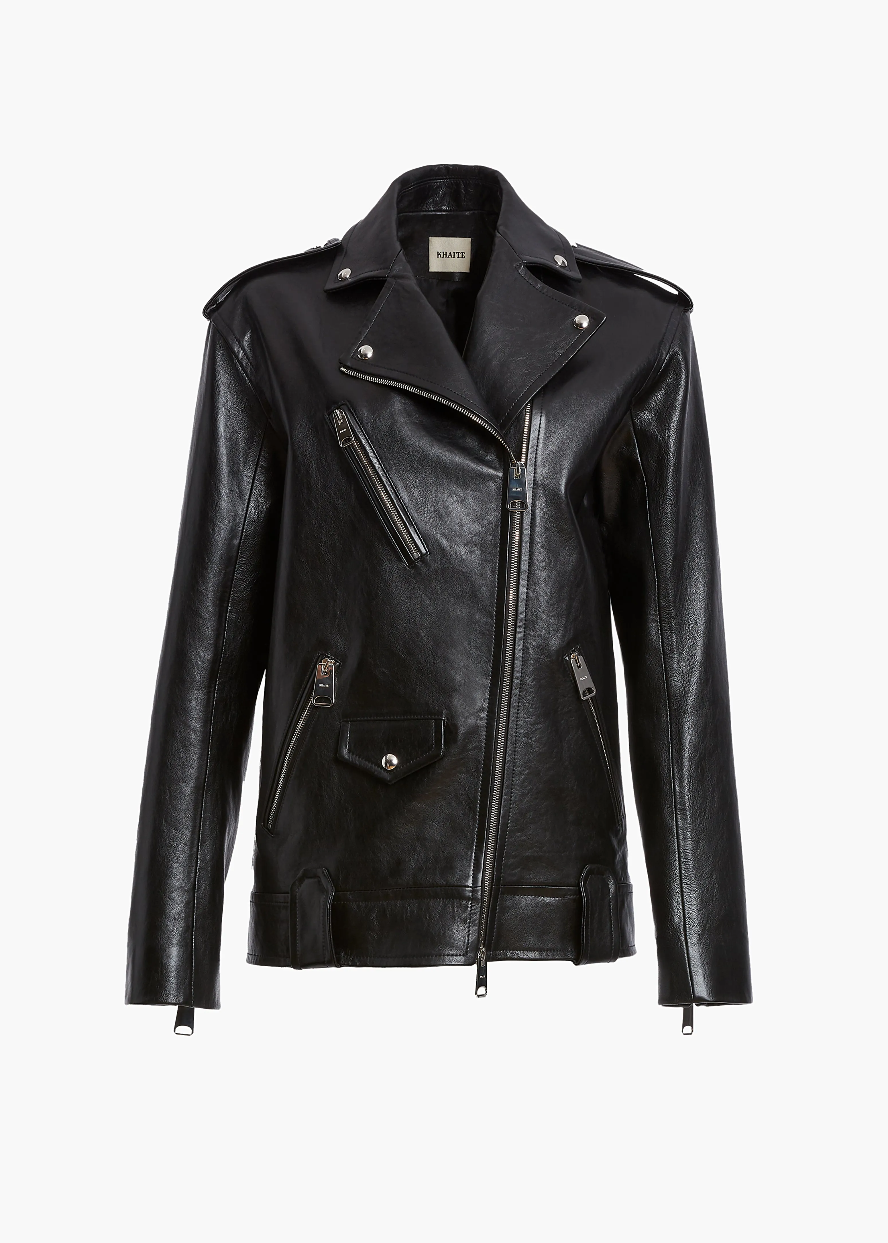 Hanson Jacket in Black Leather sold by KHAITE