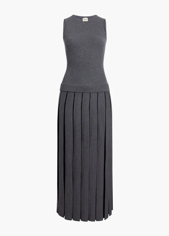 Cassette Dress in Sterling made by KHAITE