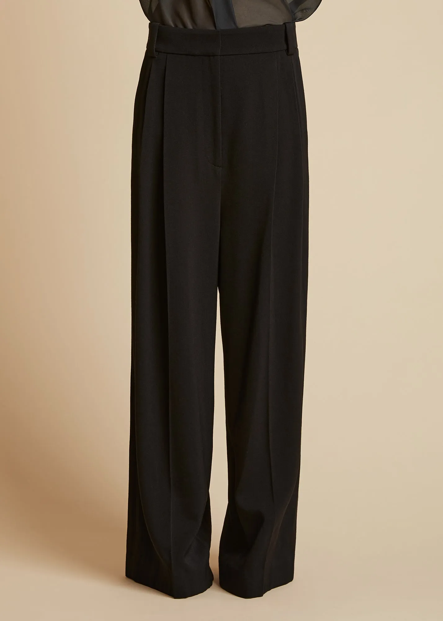 The Simone Pant in Black Wool sold by KHAITE product image thumbnail 2