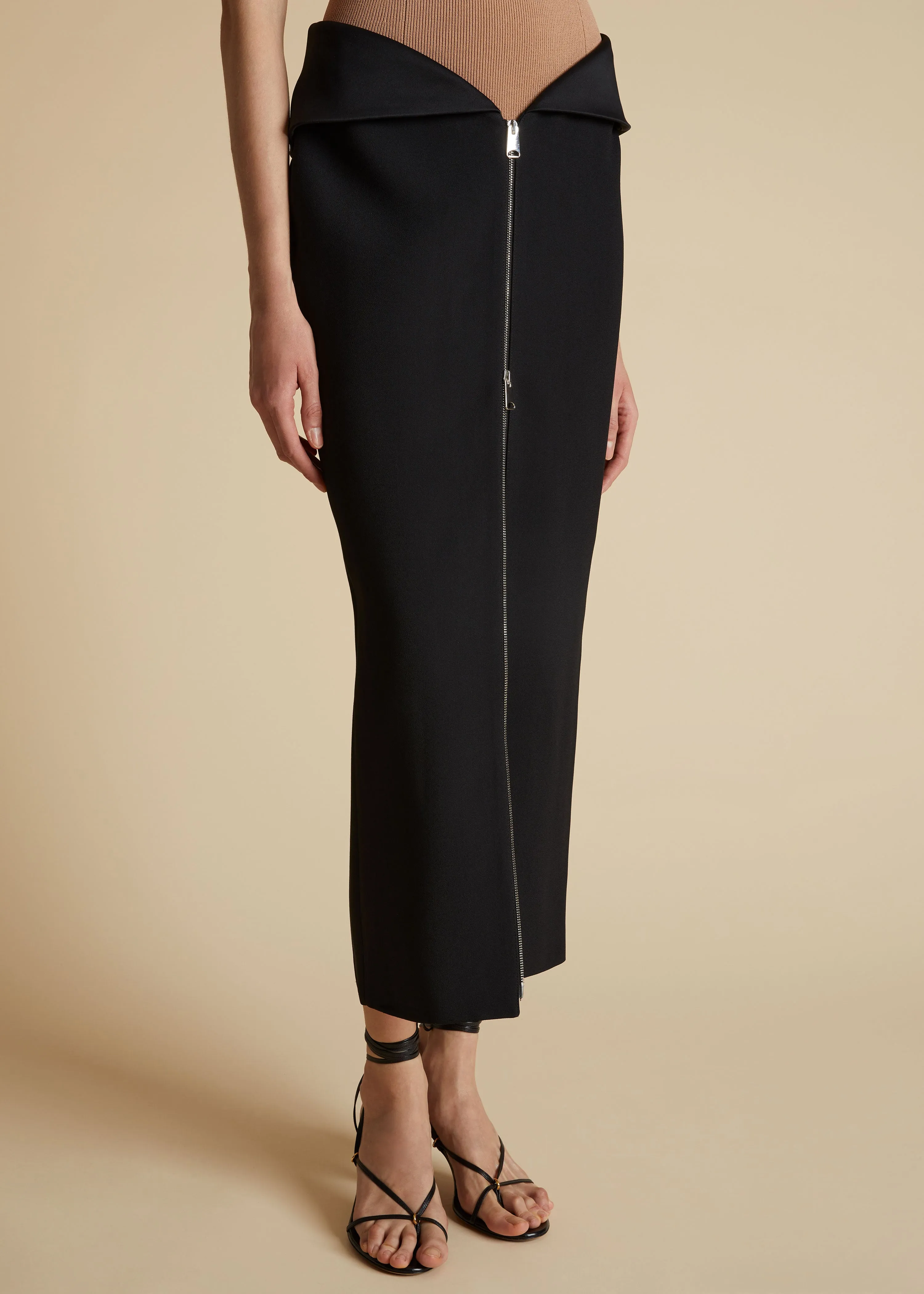 The Pepita Skirt in Black sold by KHAITE product image thumbnail 4