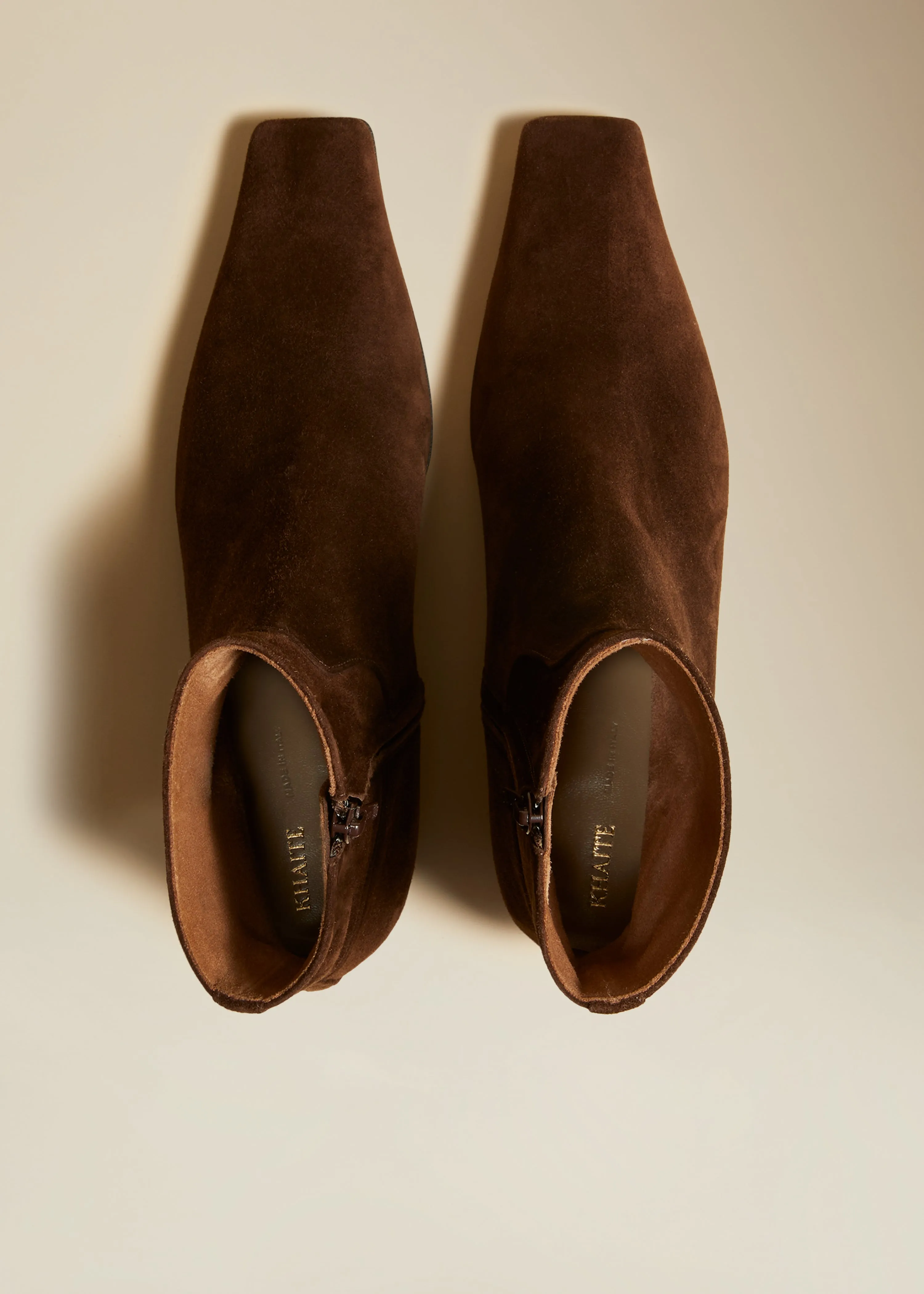 Marfa Ankle Boot in Coffee Suede sold by KHAITE product image thumbnail 3