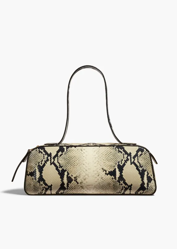 Simona Shoulder Bag in Natural Python-Embossed Leather sold by KHAITE