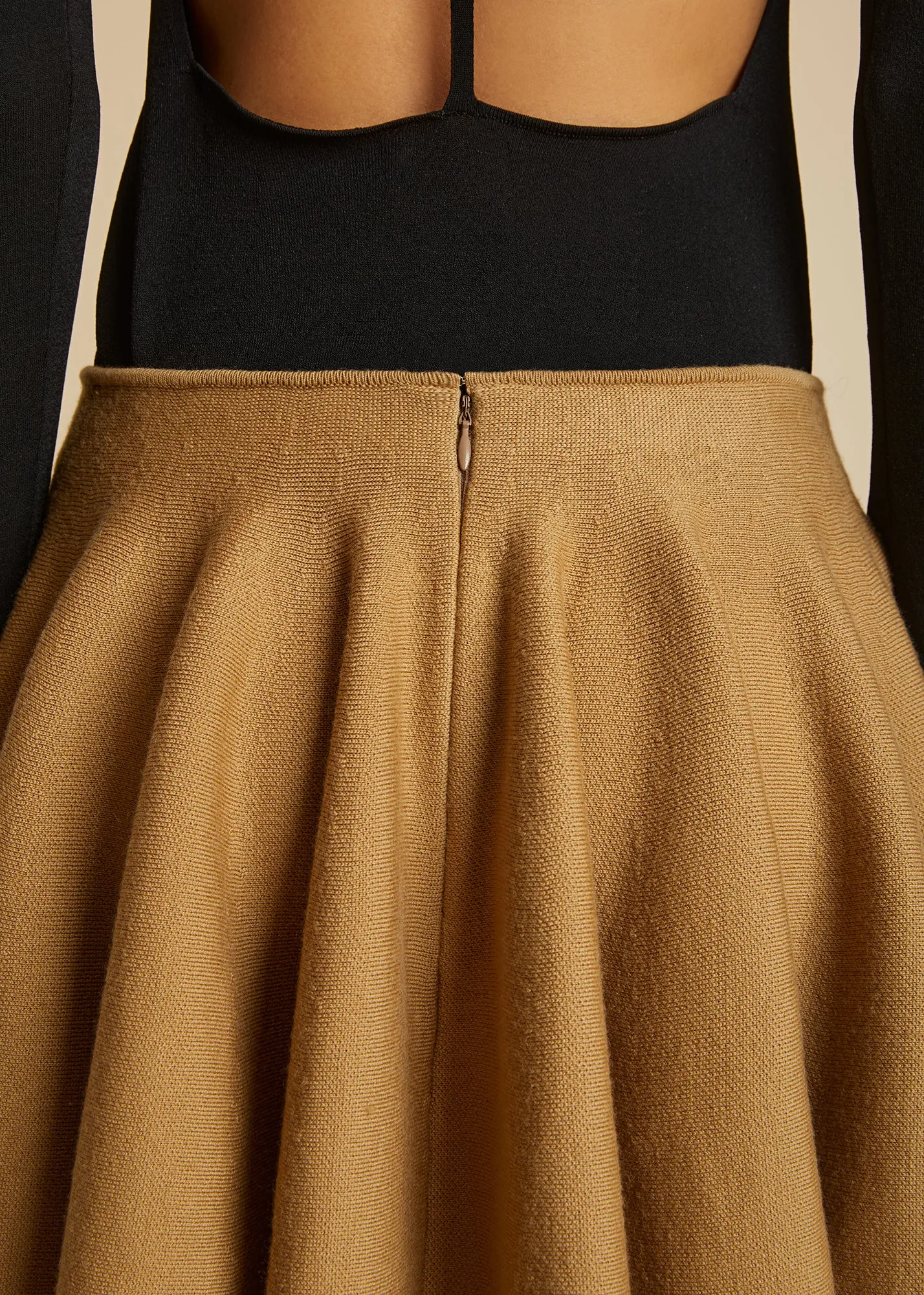 The Ulli Skirt in Nougat sold by KHAITE product image thumbnail 5