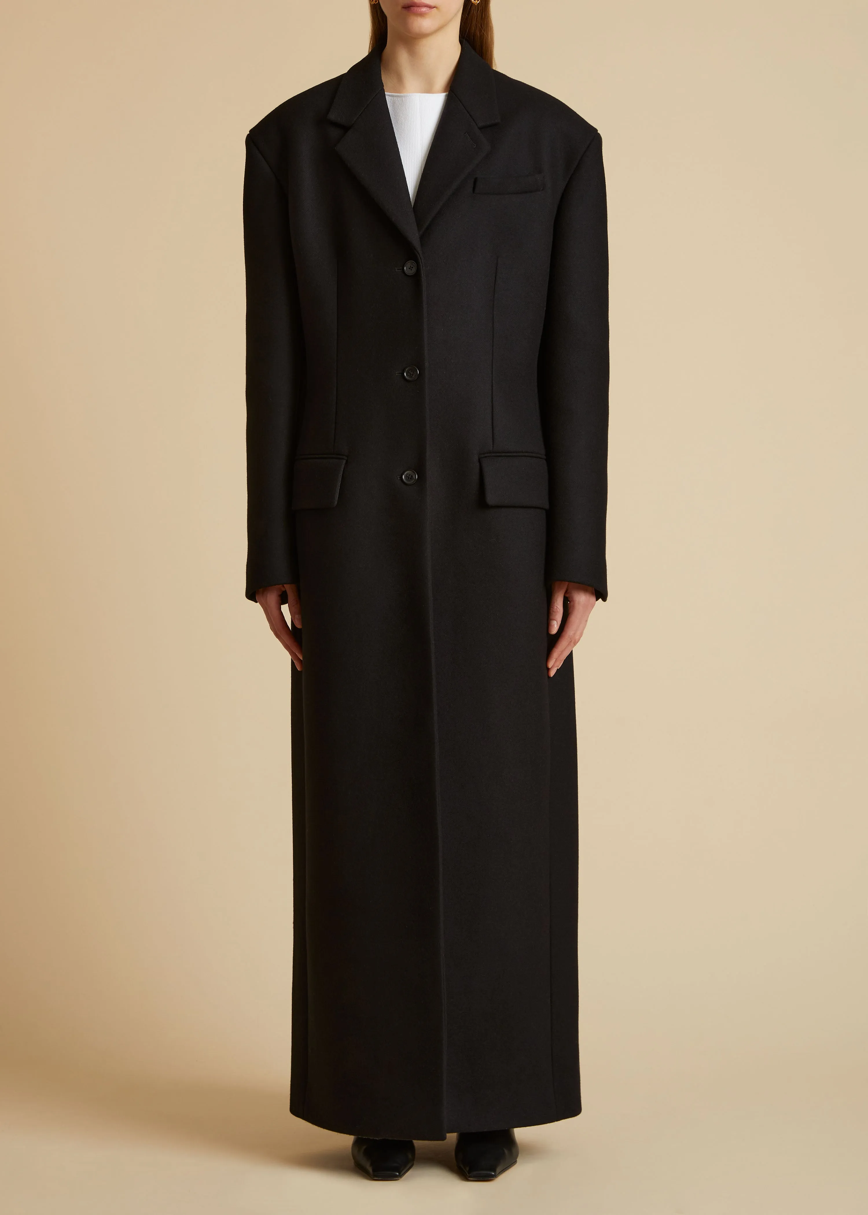 The Bontin Coat in Black sold by KHAITE product image thumbnail 2
