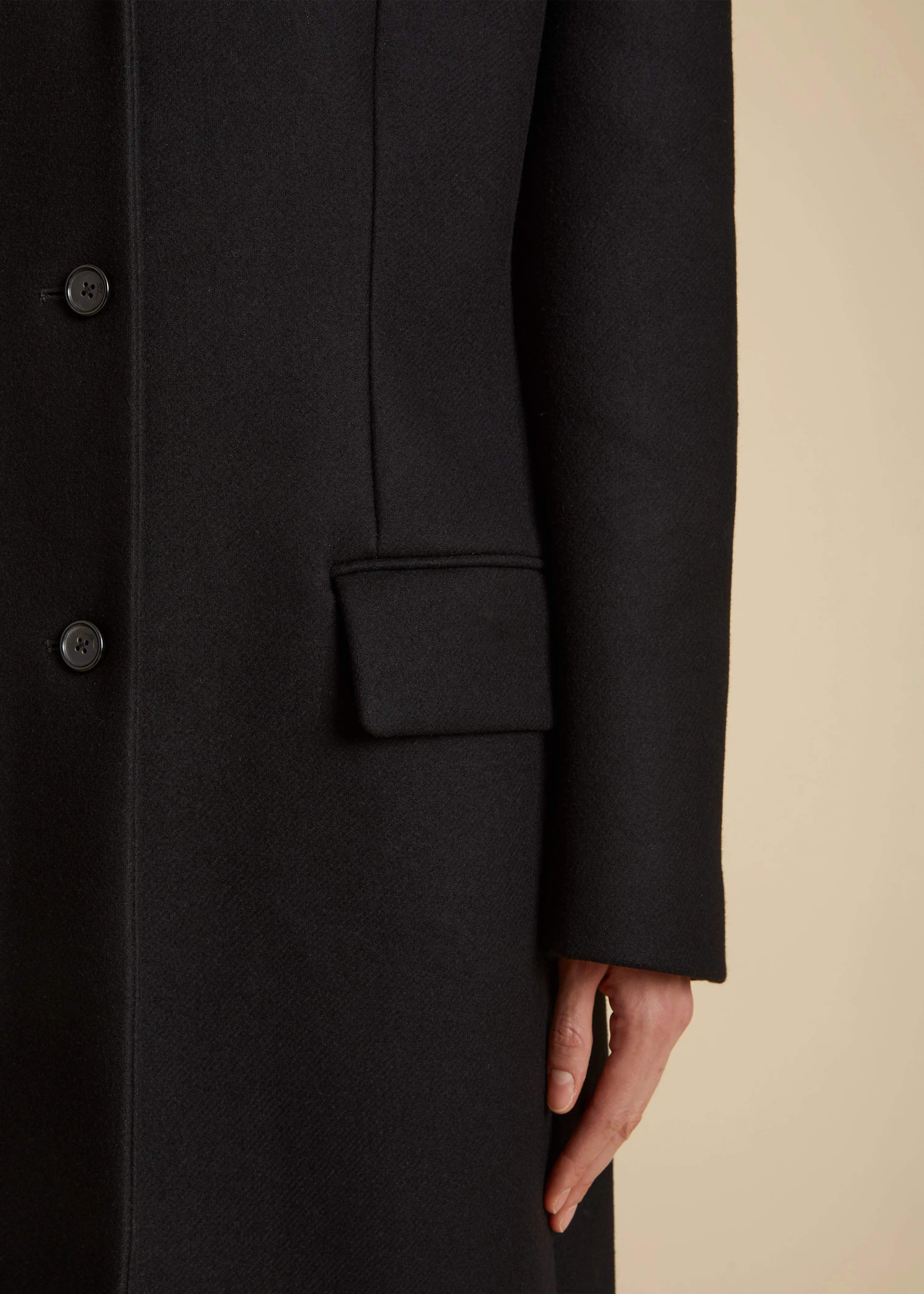 The Bontin Coat in Black sold by KHAITE product image thumbnail 4