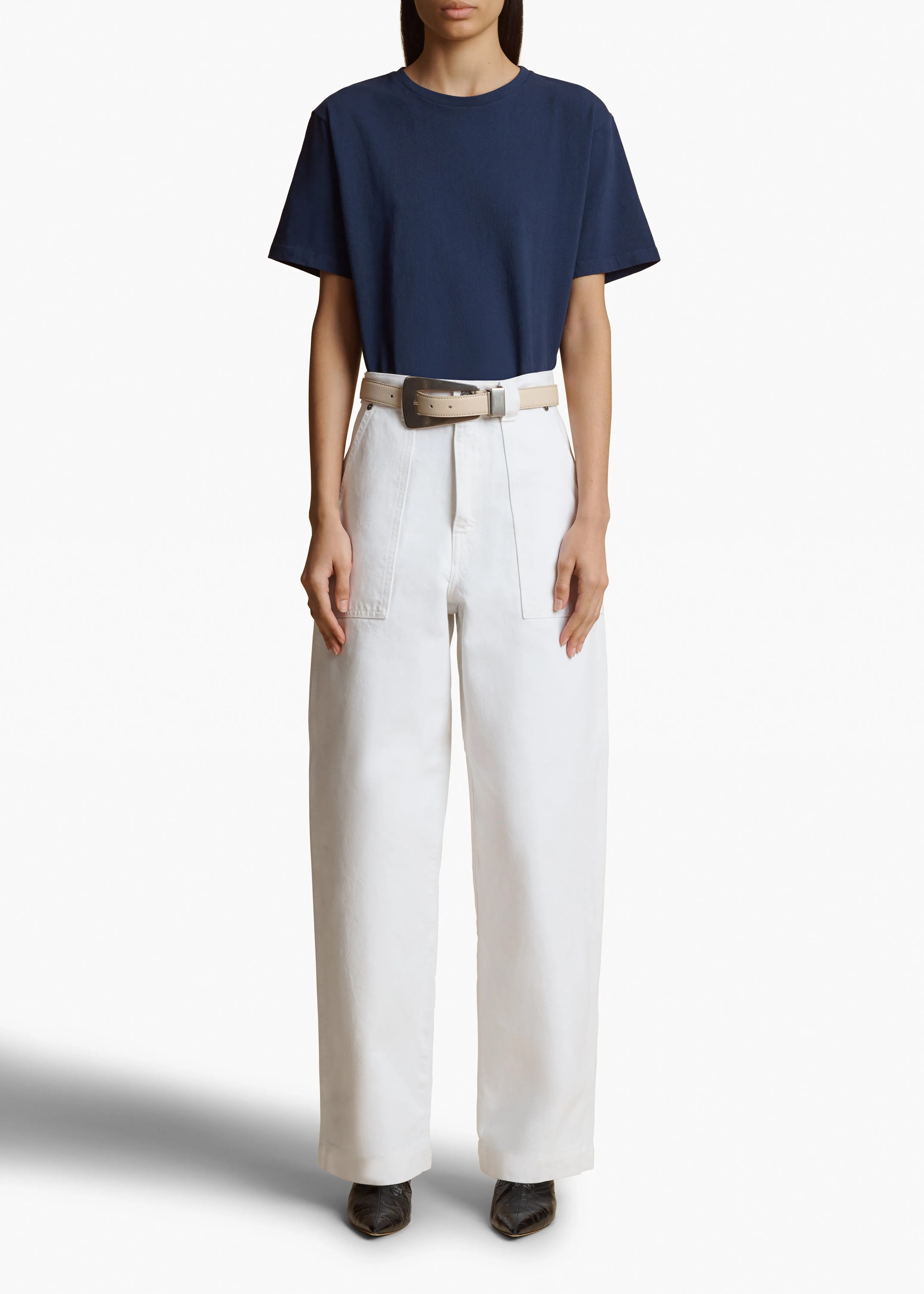 Mae T-Shirt in Navy sold by KHAITE product image thumbnail 2