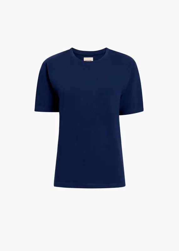 Mae T-Shirt in Navy sold by KHAITE