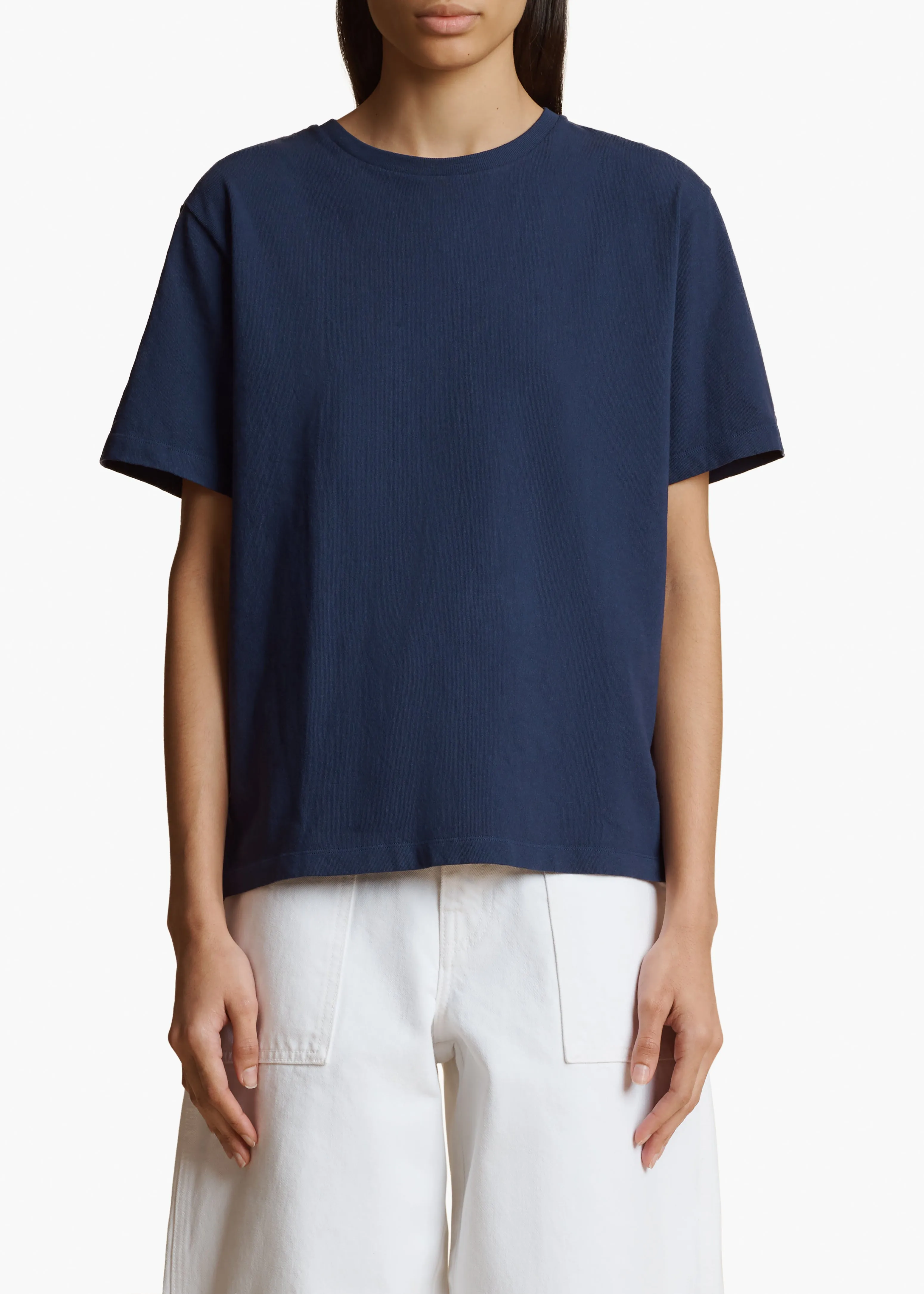 Mae T-Shirt in Navy sold by KHAITE product image thumbnail 3