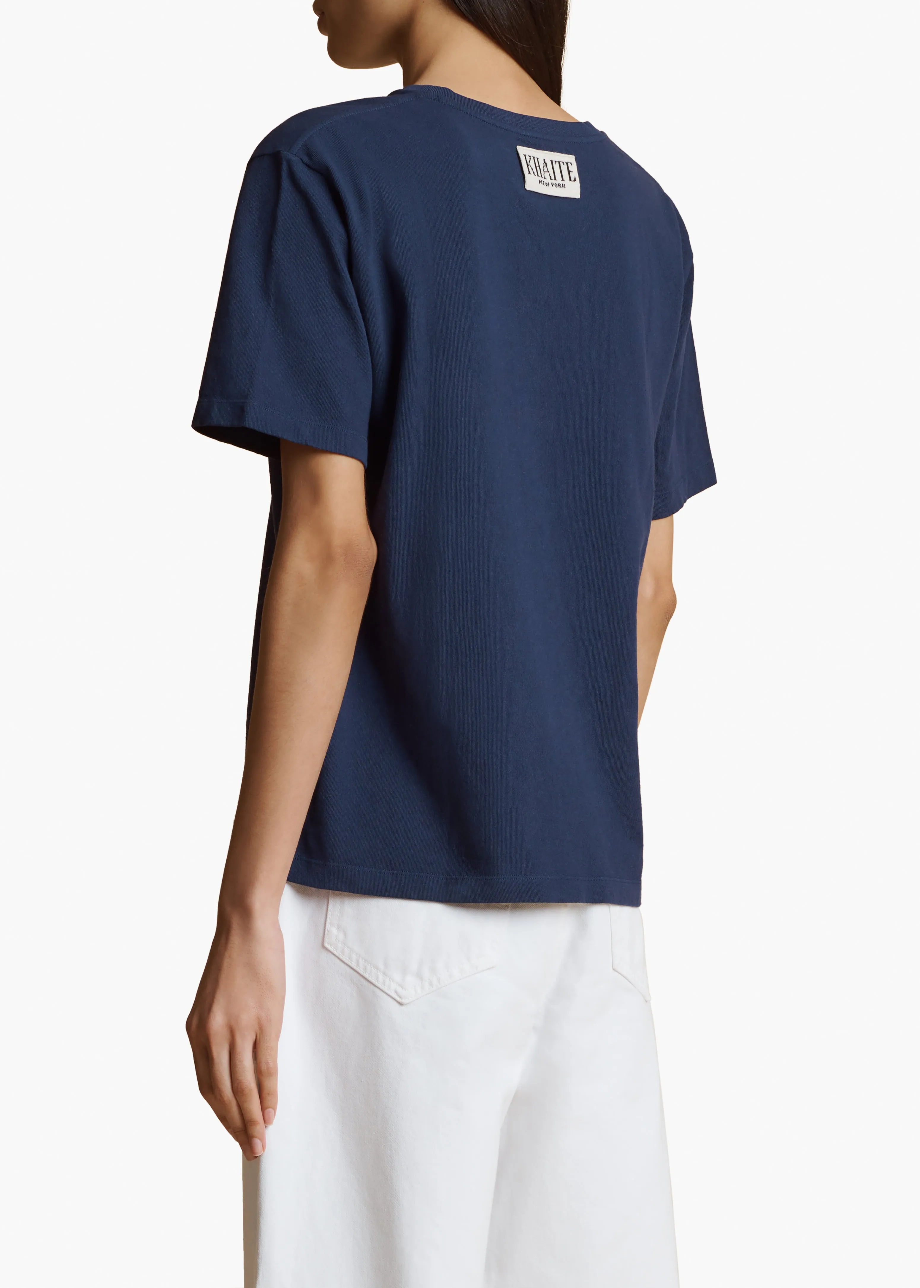 Mae T-Shirt in Navy sold by KHAITE product image thumbnail 4