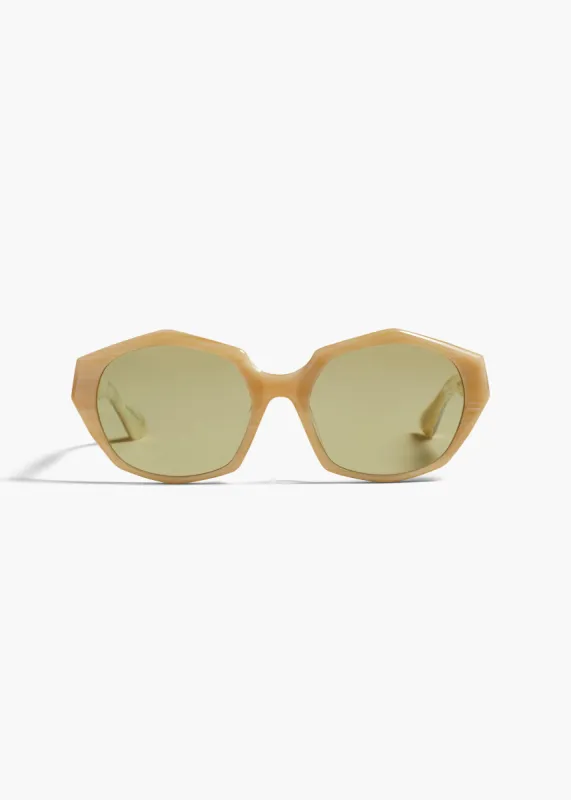 KHAITE x Oliver Peoples 1971C in Beige Silk sold by KHAITE