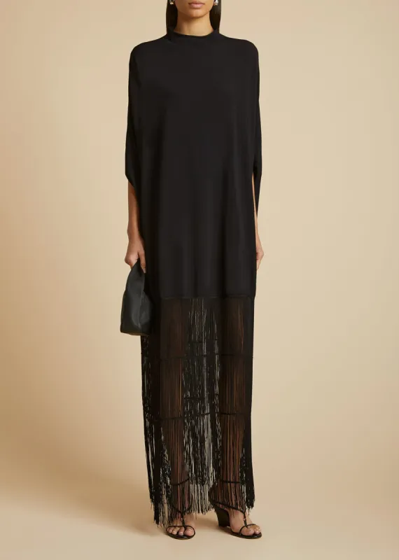 The Olson Dress in Black sold by KHAITE