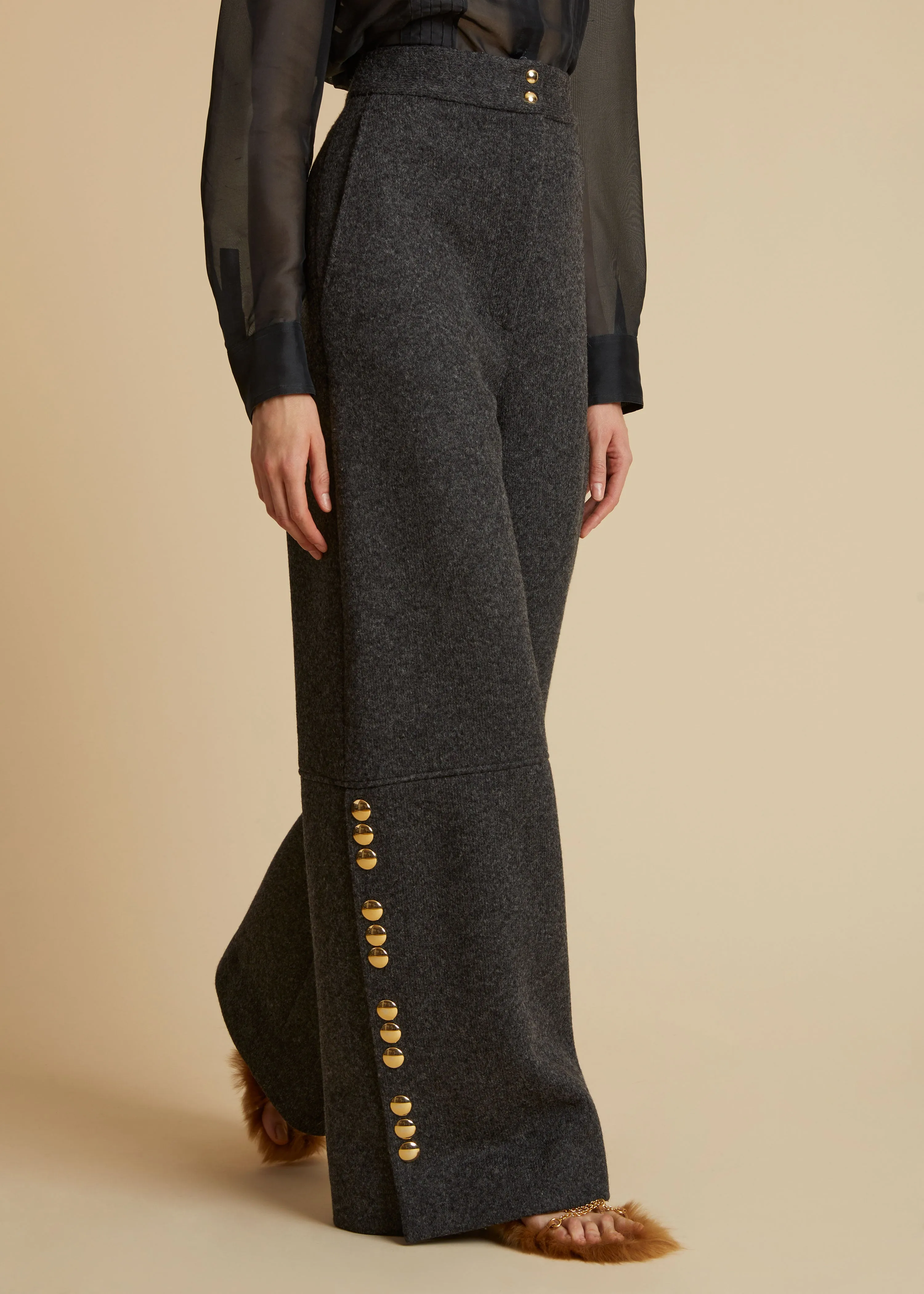 The Krisla Pant in Grey sold by KHAITE product image thumbnail 4