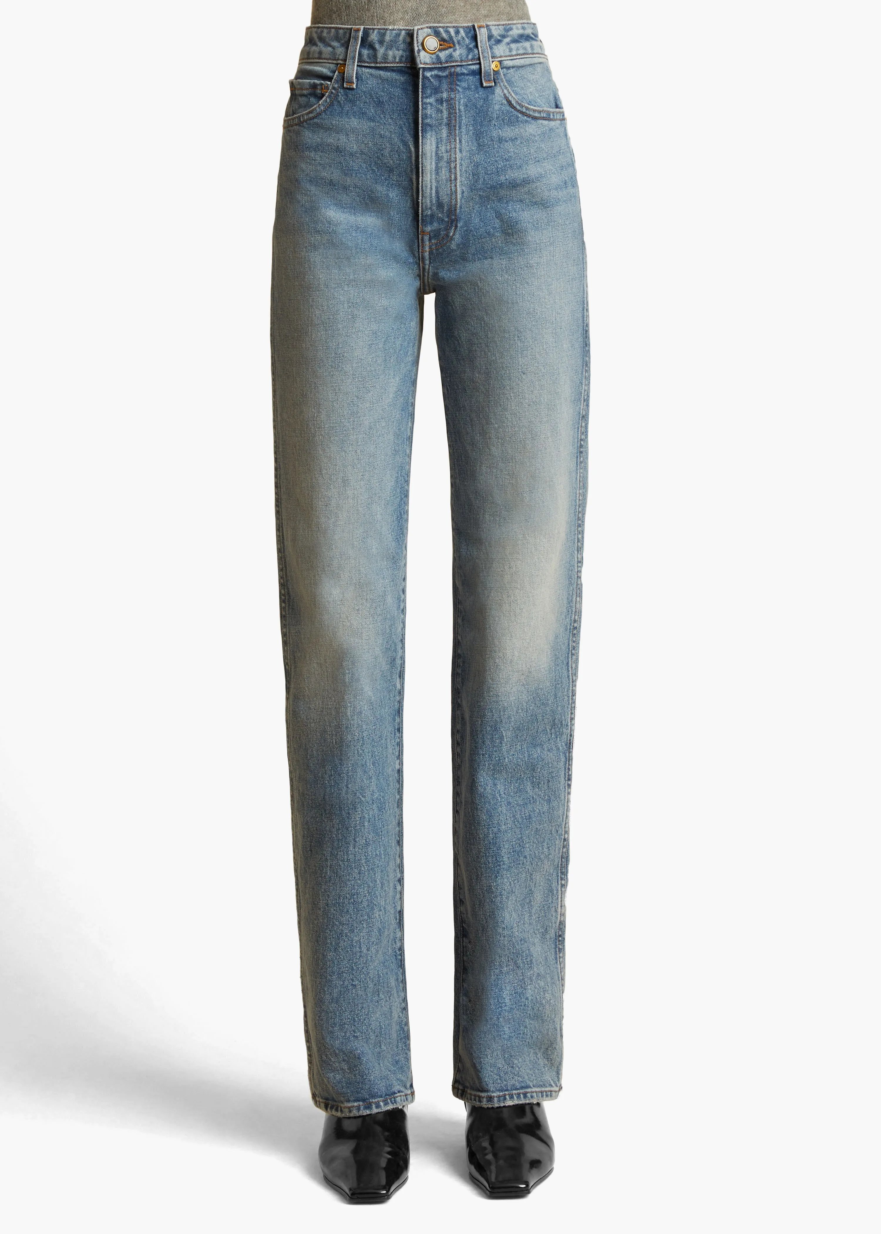 Danielle Stretch Jean in Bryce sold by KHAITE product image thumbnail 3