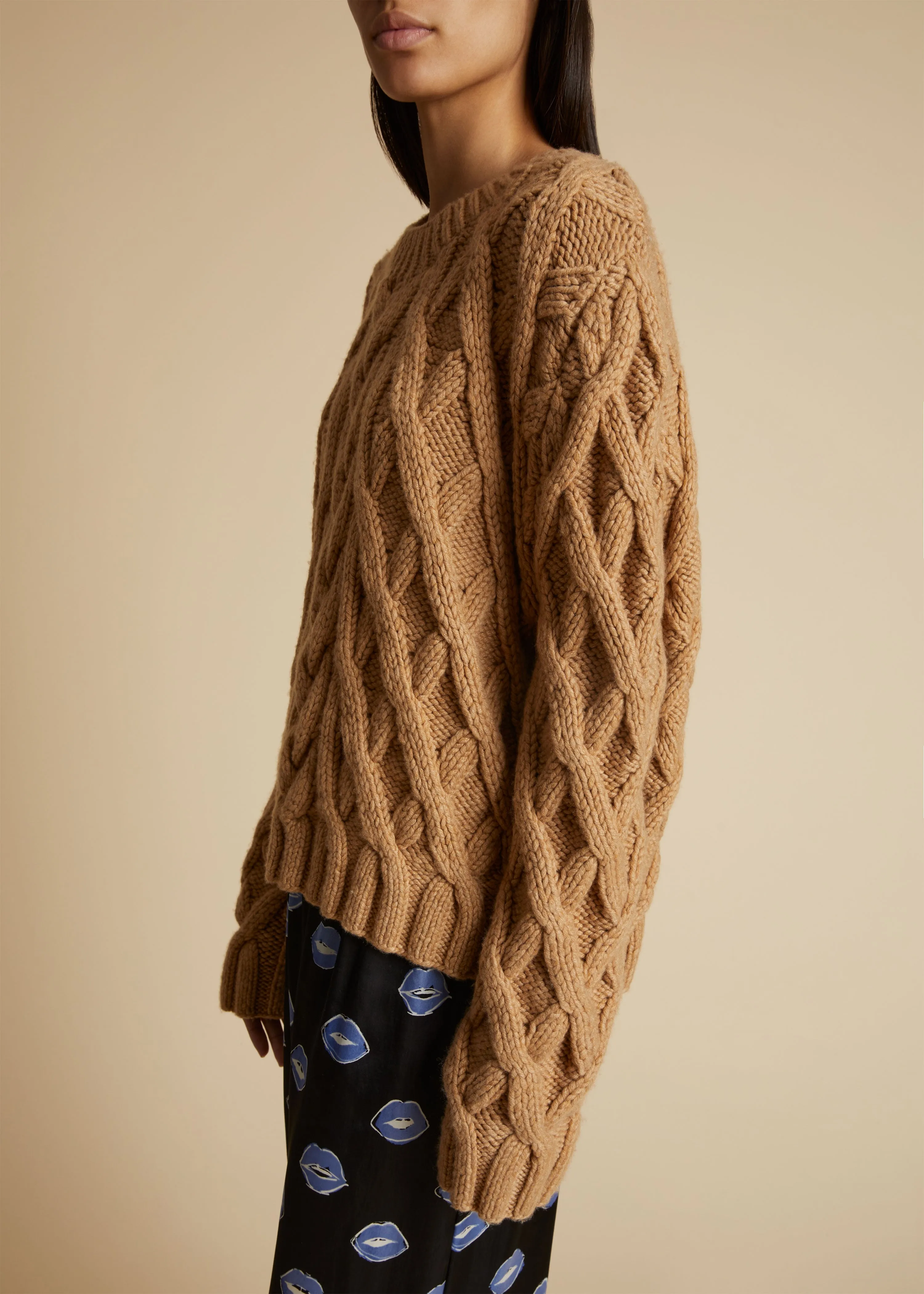 The Mae Sweater in Camel sold by KHAITE product image thumbnail 4