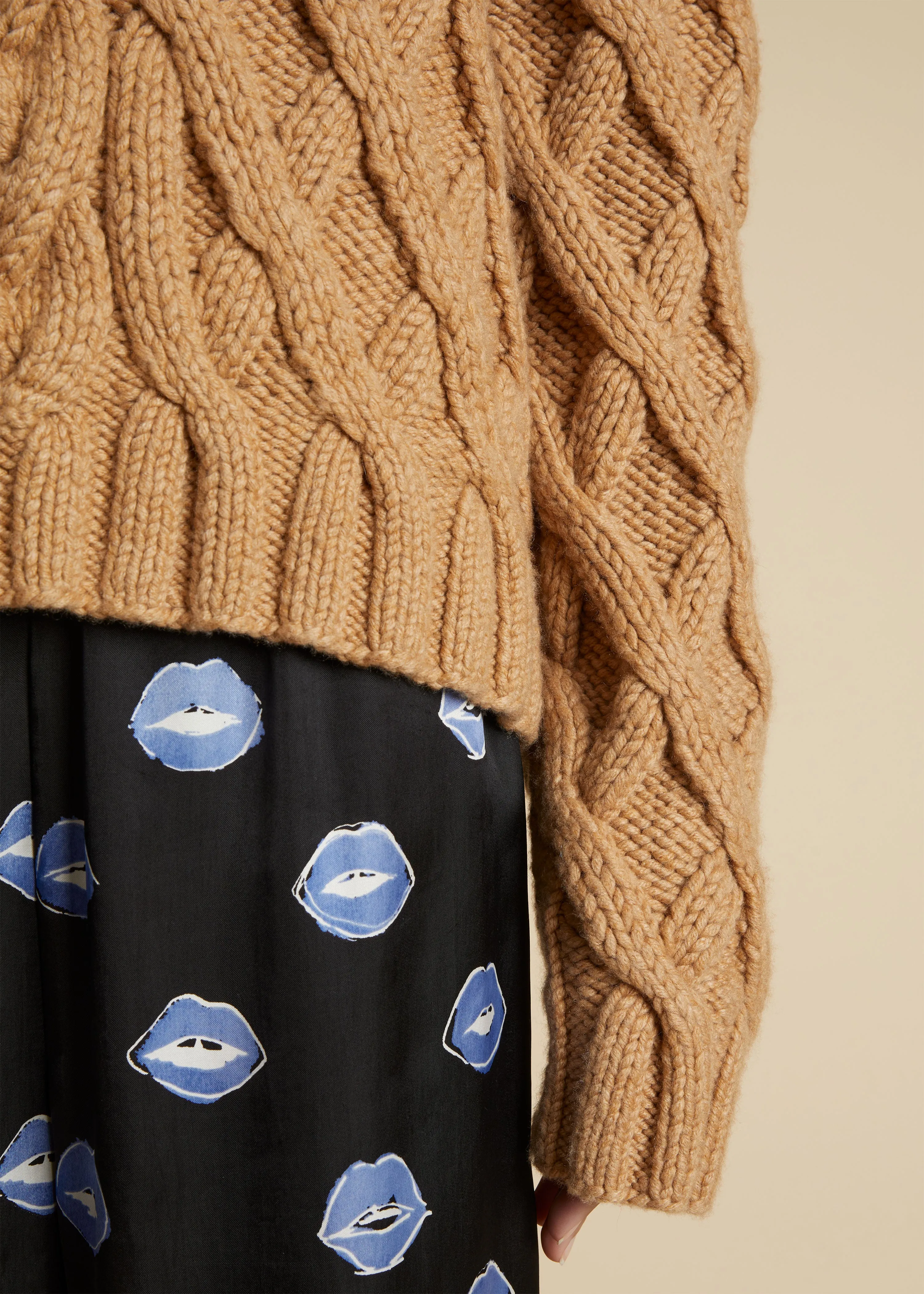 The Mae Sweater in Camel sold by KHAITE product image thumbnail 5