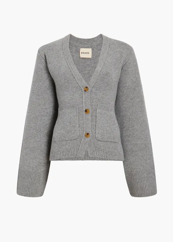 Scarlet Cardigan in Warm Grey sold by KHAITE