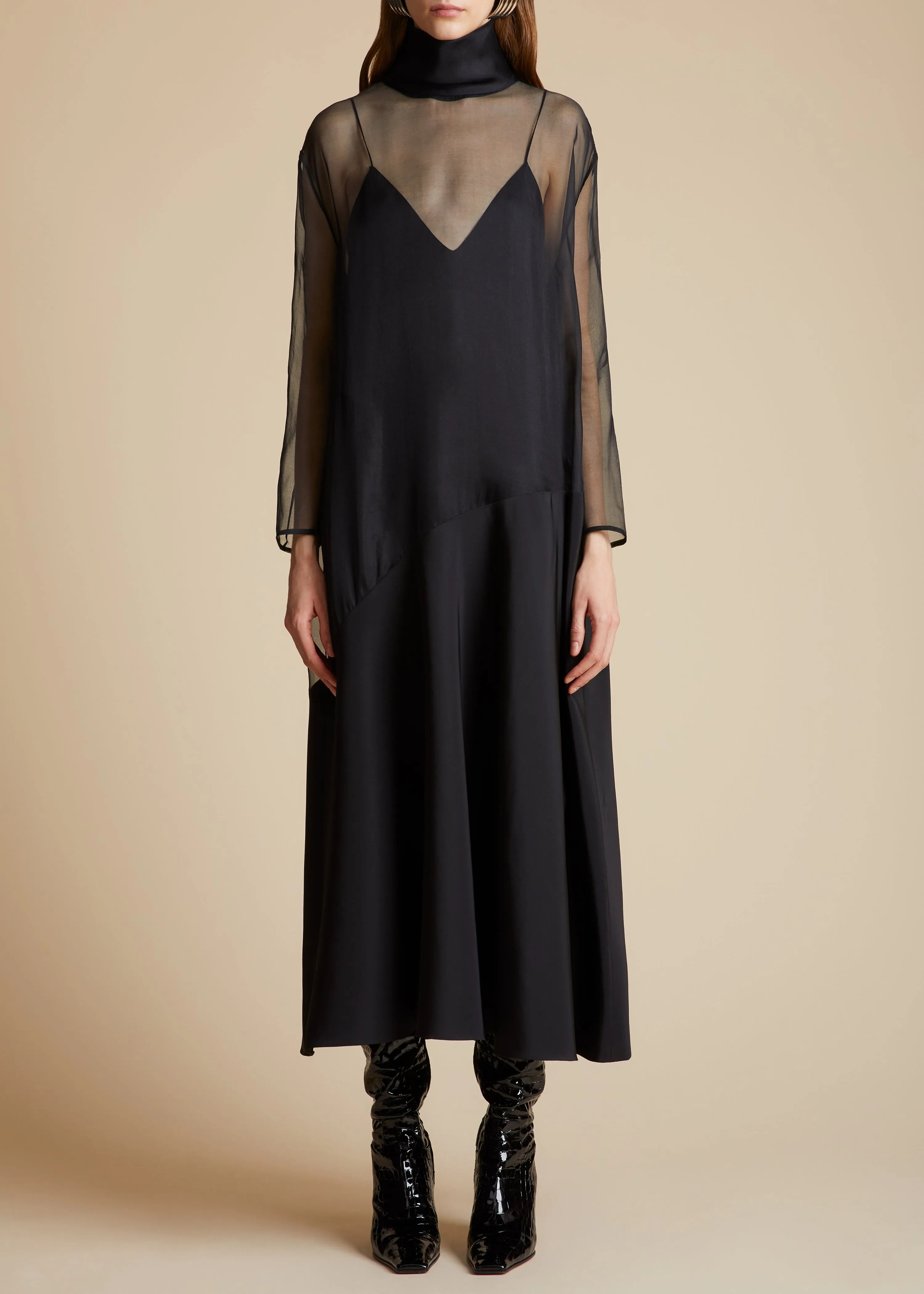 The Bellamy Dress in Black sold by KHAITE product image thumbnail 2